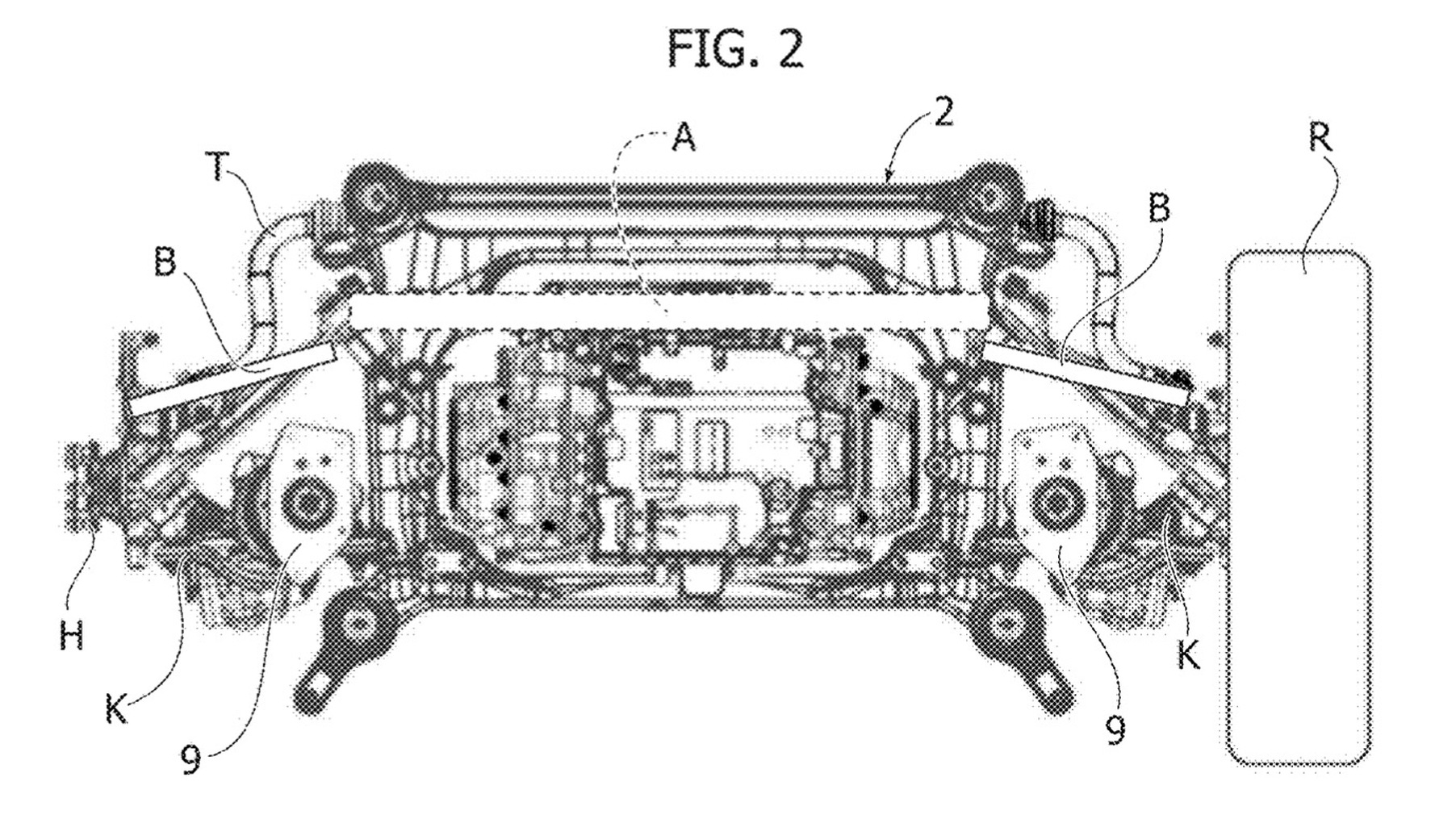 Stellantis rear-wheel steering system patent image