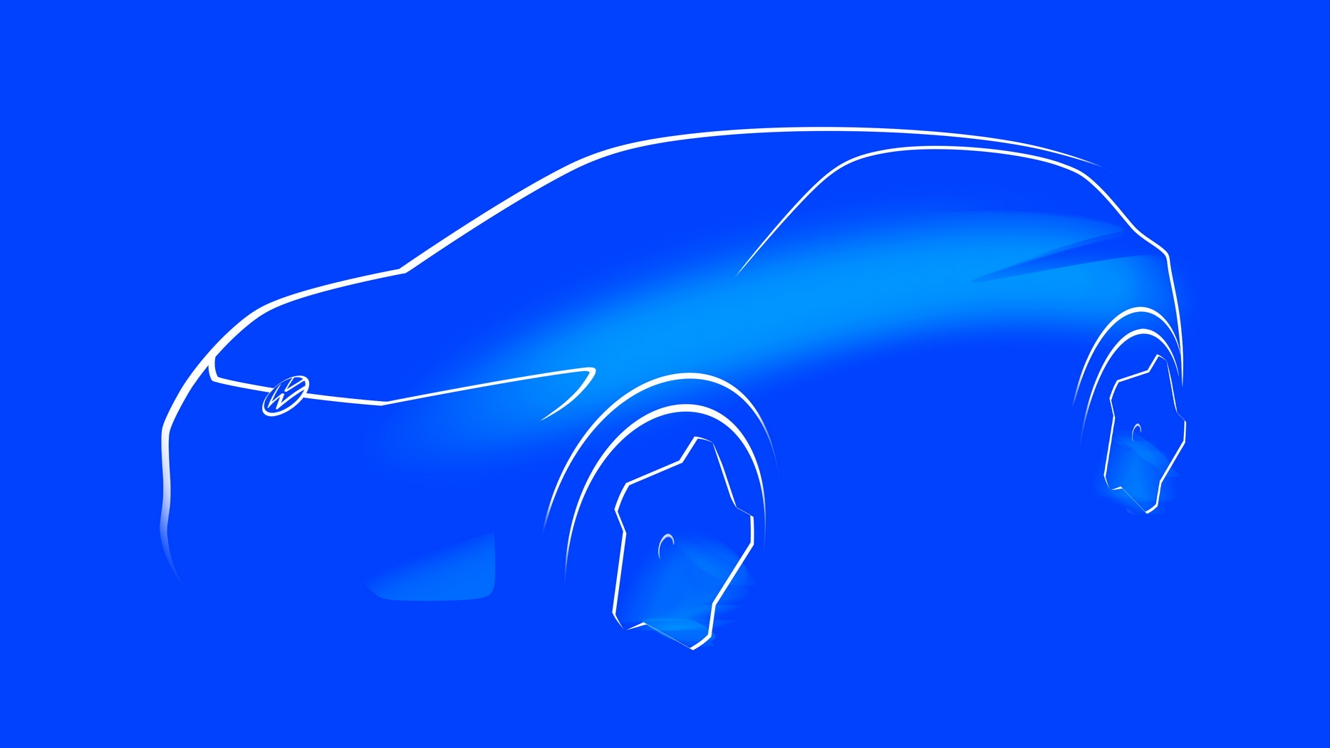 Teaser for Volkswagen electric subcompact