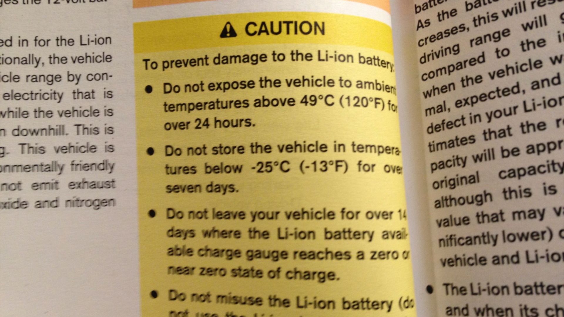 2011 NIssan Leaf Battery Warranty Information