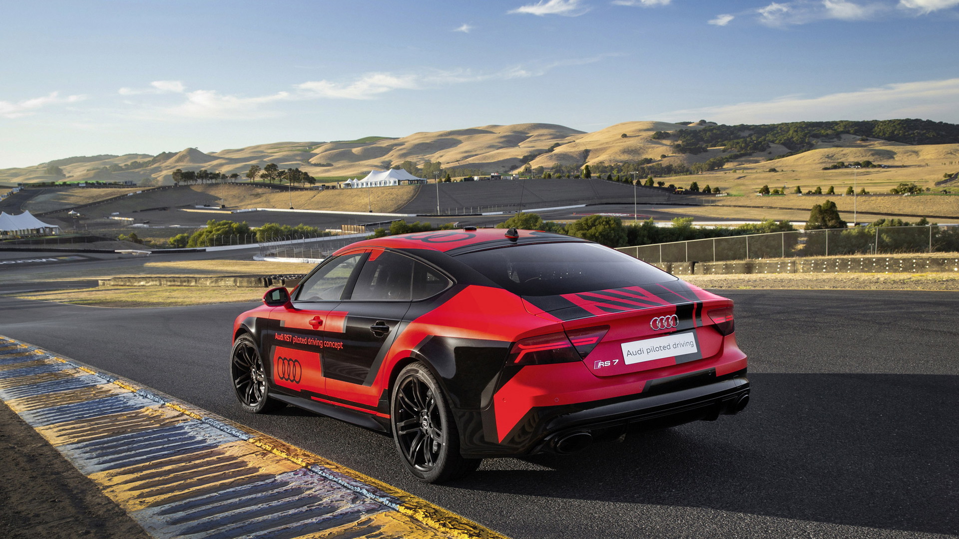 Audi RS 7 Piloted Driving concept at Sonoma Raceway, July 2015