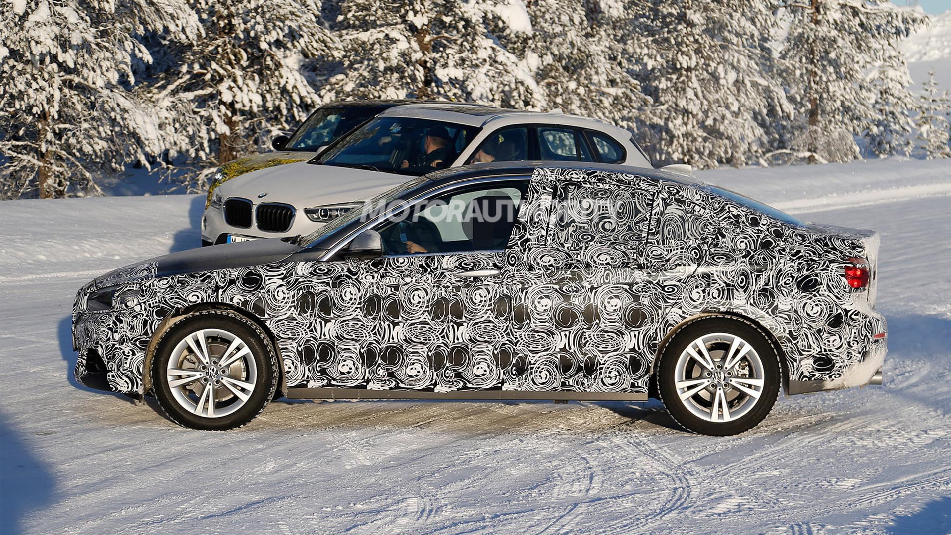 2017 BMW 1-Series sedan spy shots - Image via S. Baldauf/SB-Medien
