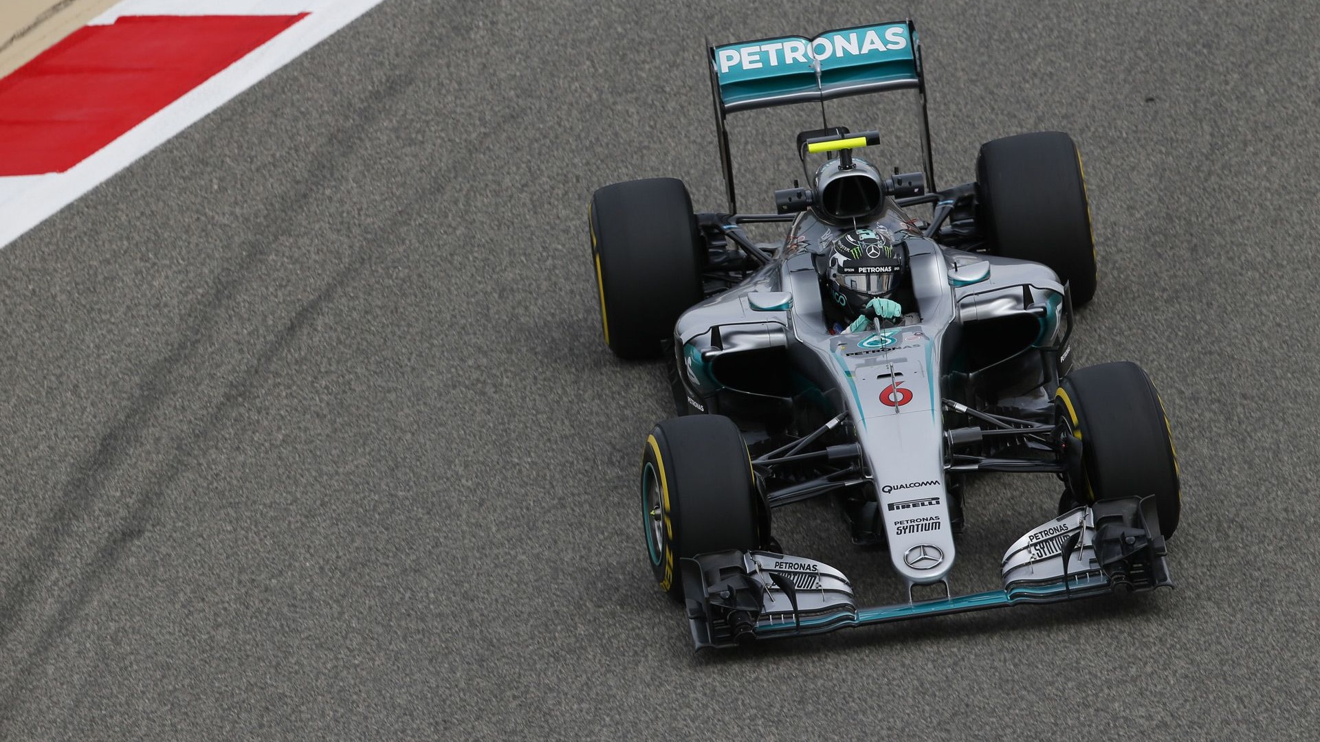 Mercedes AMG's Nico Rosberg at the 2016 Formula One Bahrain Grand Prix