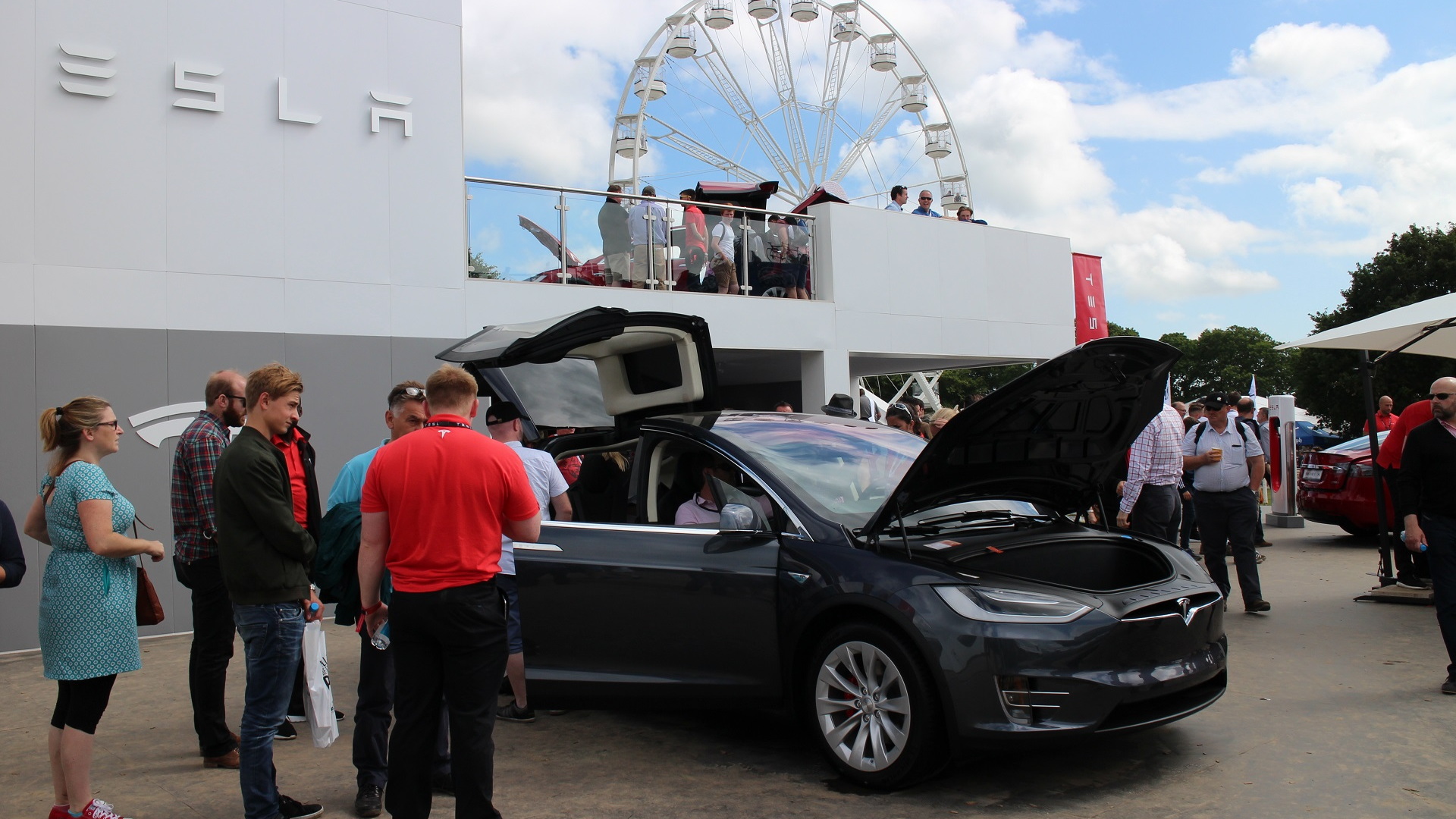 Tesla Motors booth at 2016 Goodwood Festival of Speed