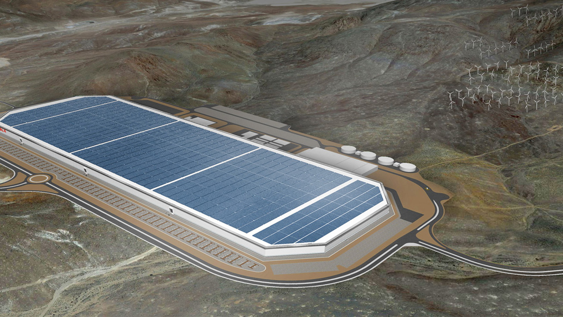 Tesla Gigafactory battery plant in Nevada
