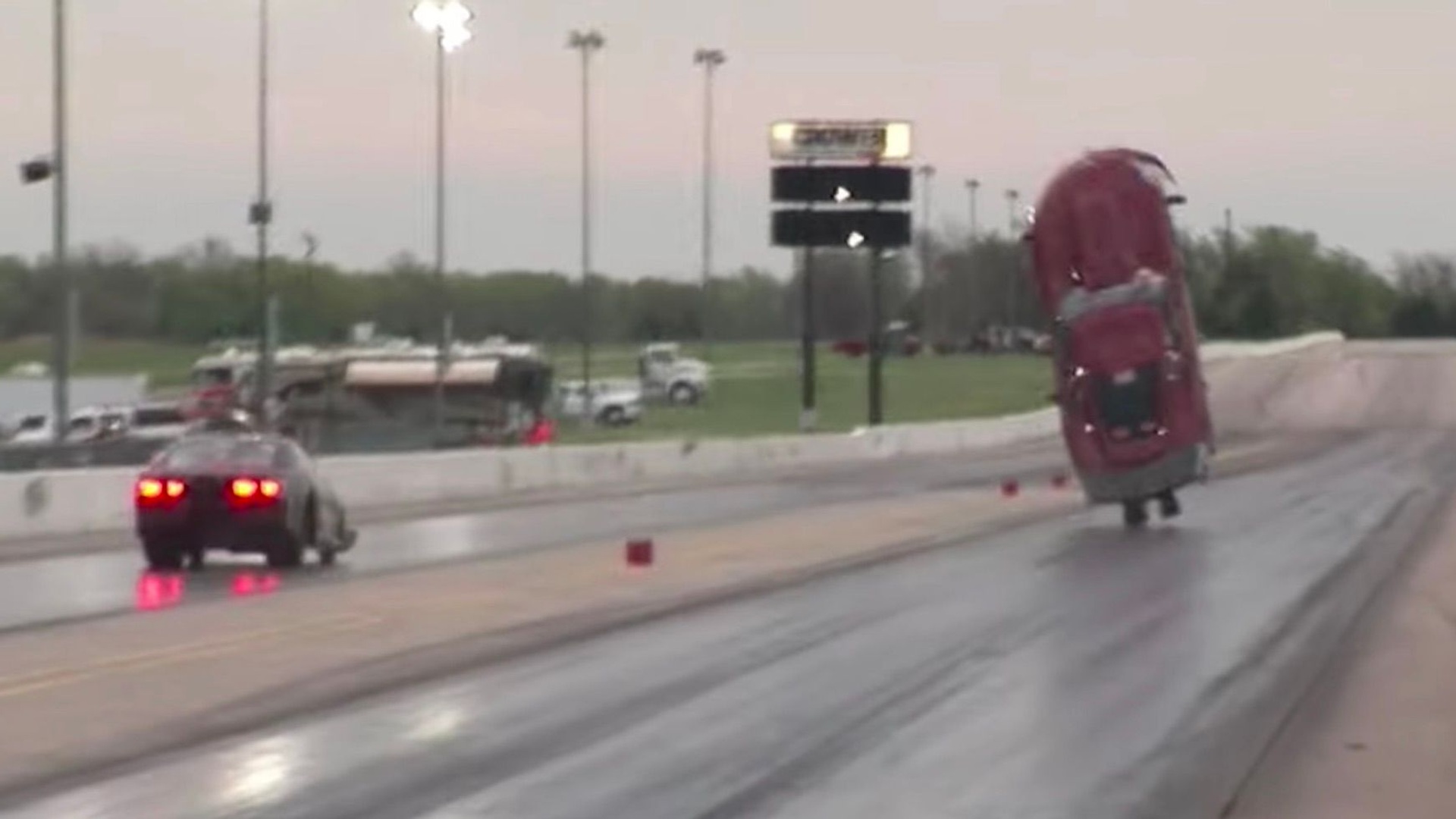 Corvette Dragster crash