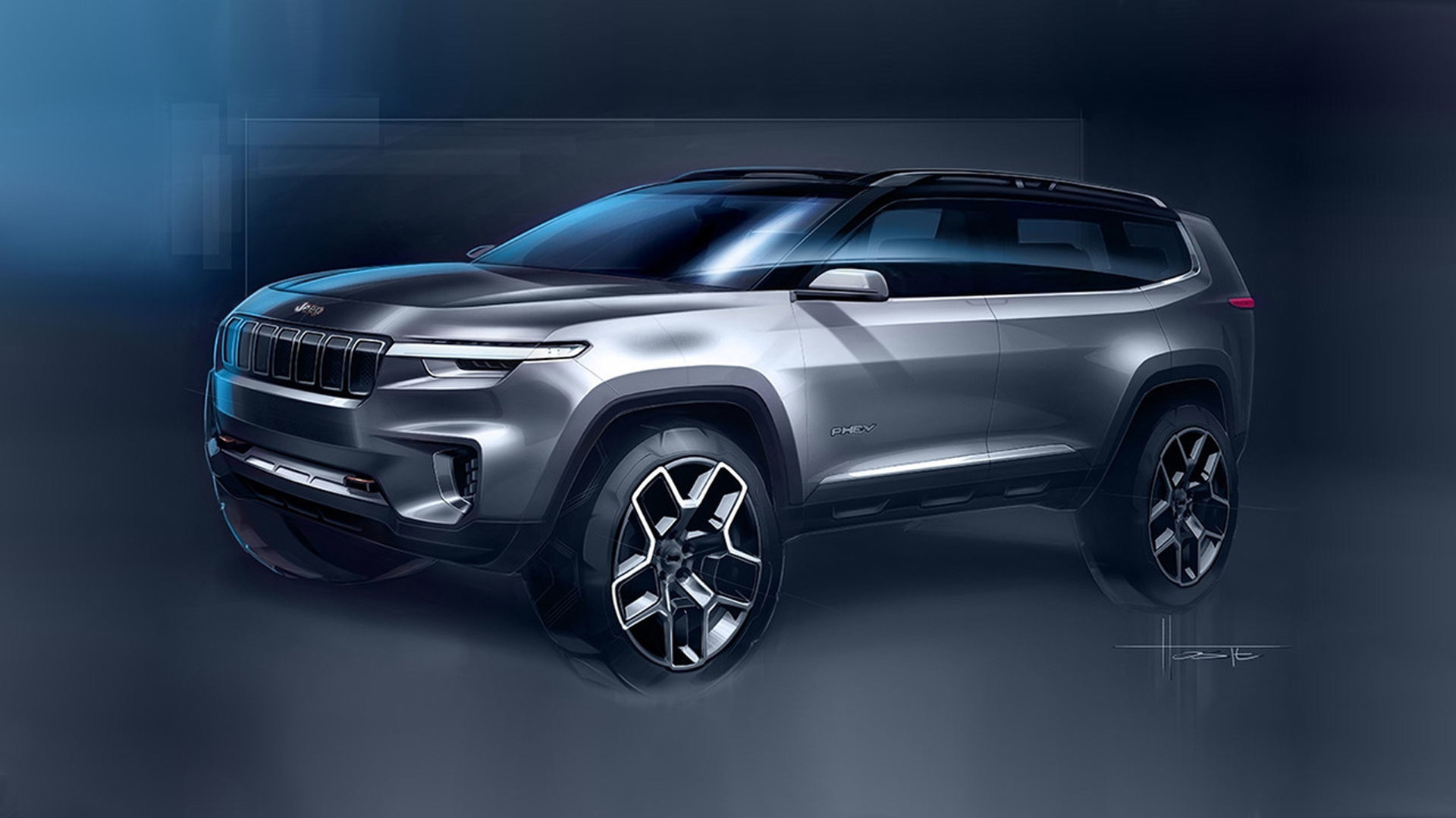 Teaser for Jeep concept debuting at 2017 Shanghai auto show