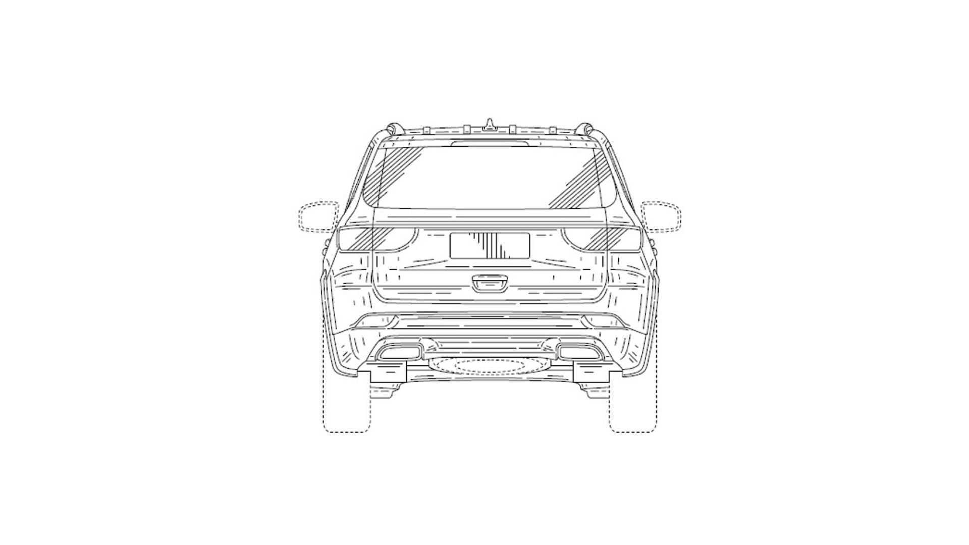 Jeep seven-seat SUV patent drawing