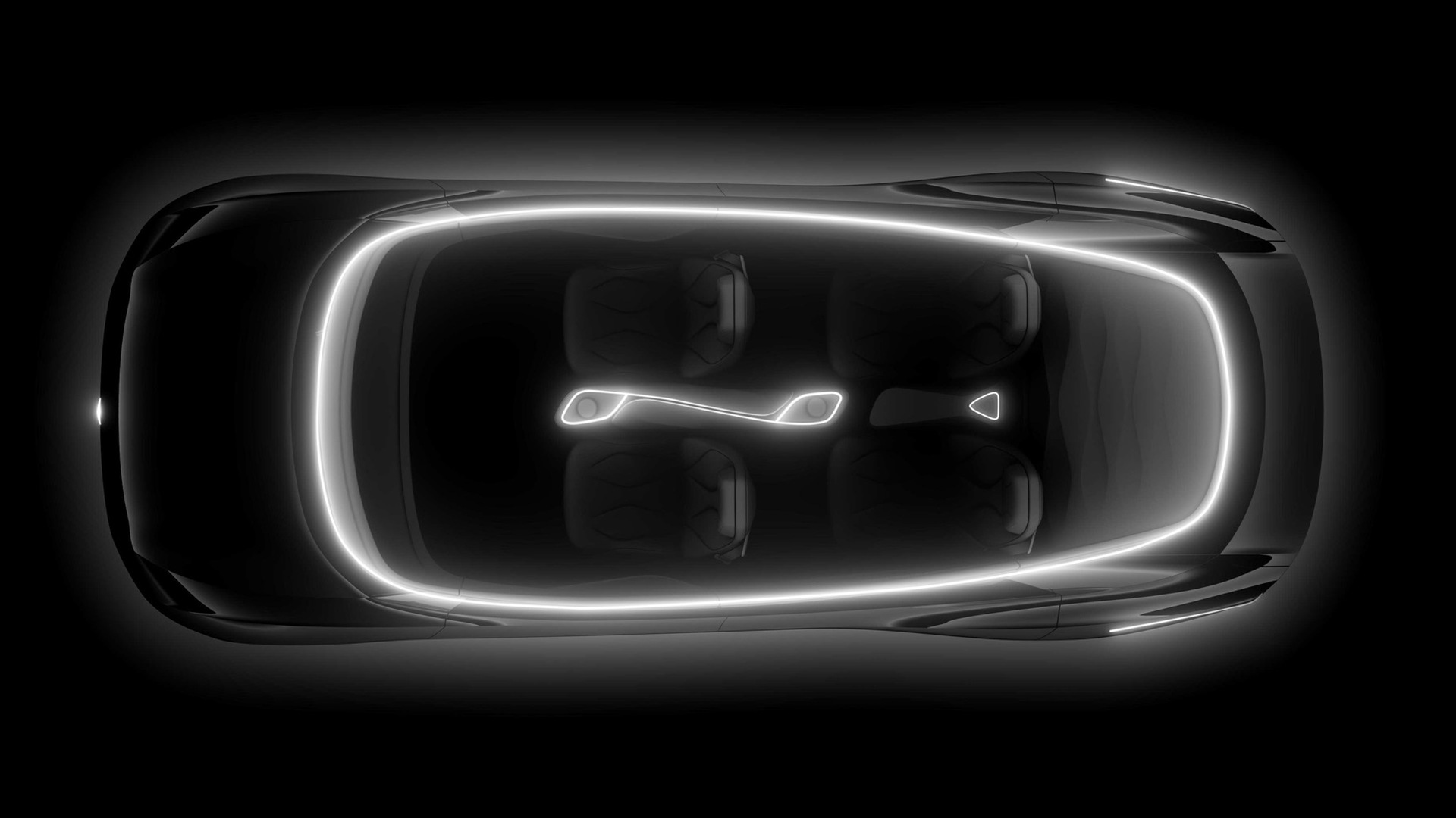 Teaser for Volkswagen ID Vizzion concept debuting at 2018 Geneva auto show