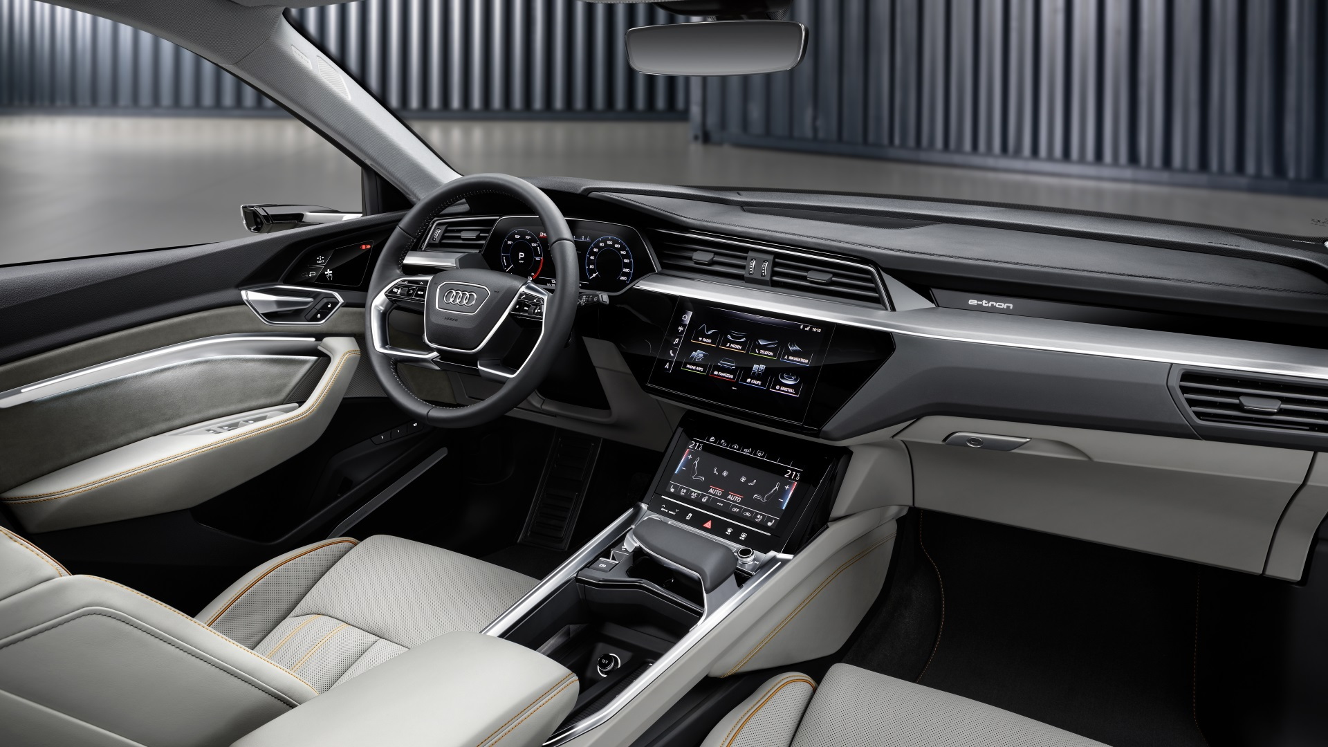 2019 Audi e-tron quattro, in European trim, at San Francisco launch event