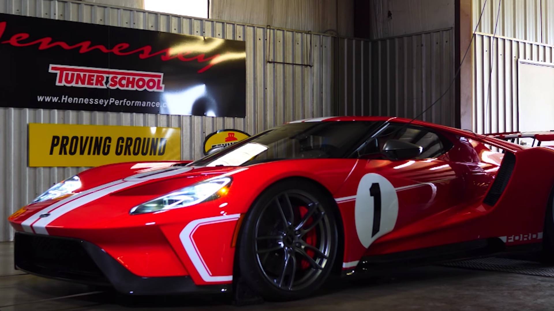 2018 Ford GT Heritage Edition on the dyno