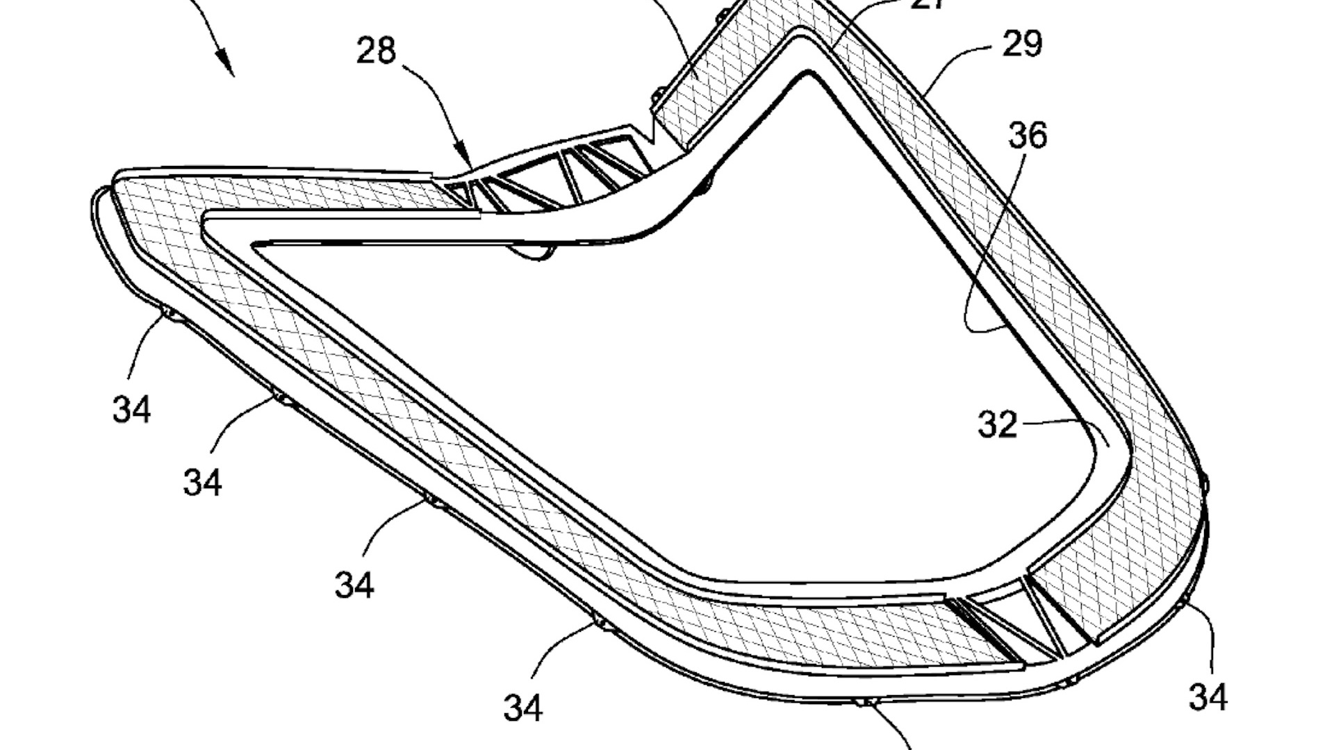 2020 Chevrolet Corvette engine hatch cover patent image