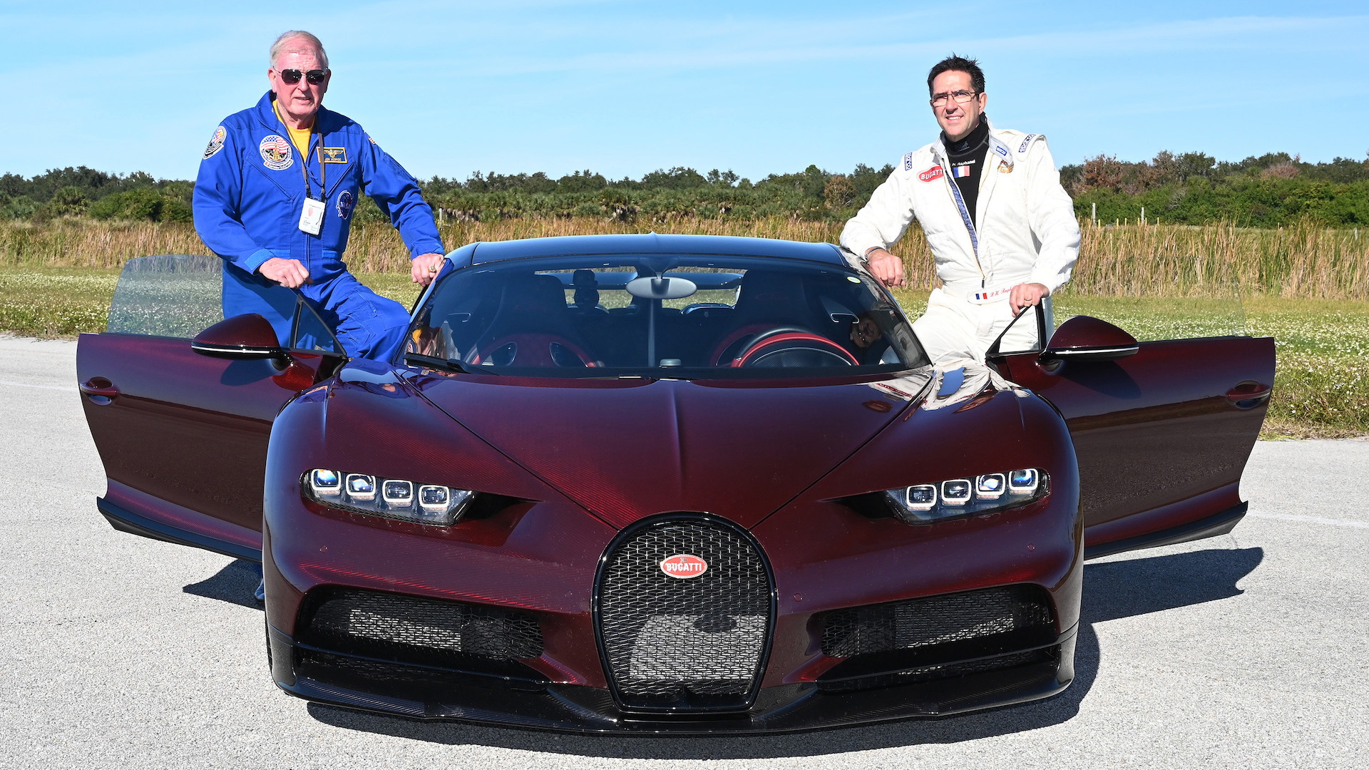 Bugatti Chiron test with astronaut Jon A. McBride