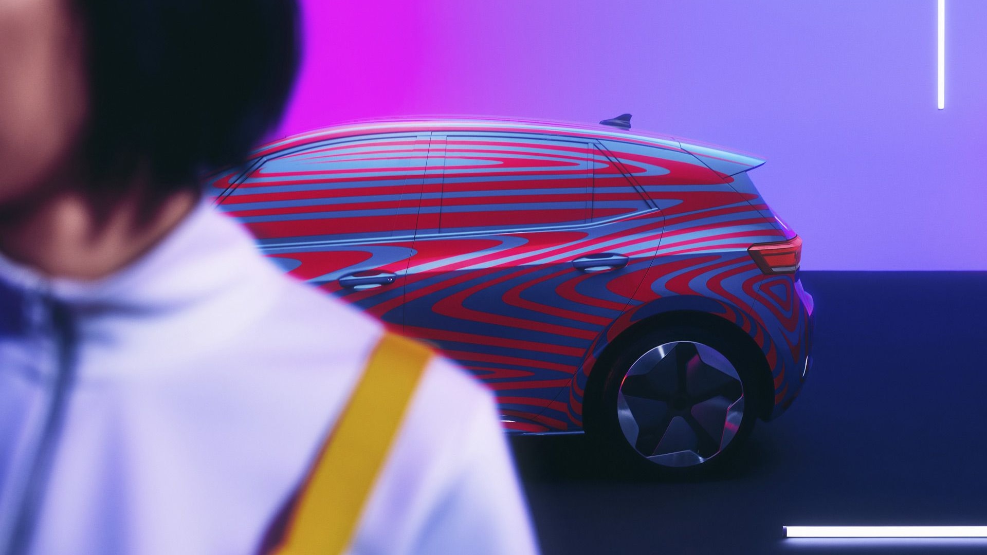 Teaser for 2020 Volkswagen ID 3 debuting at 2019 Frankfurt auto show