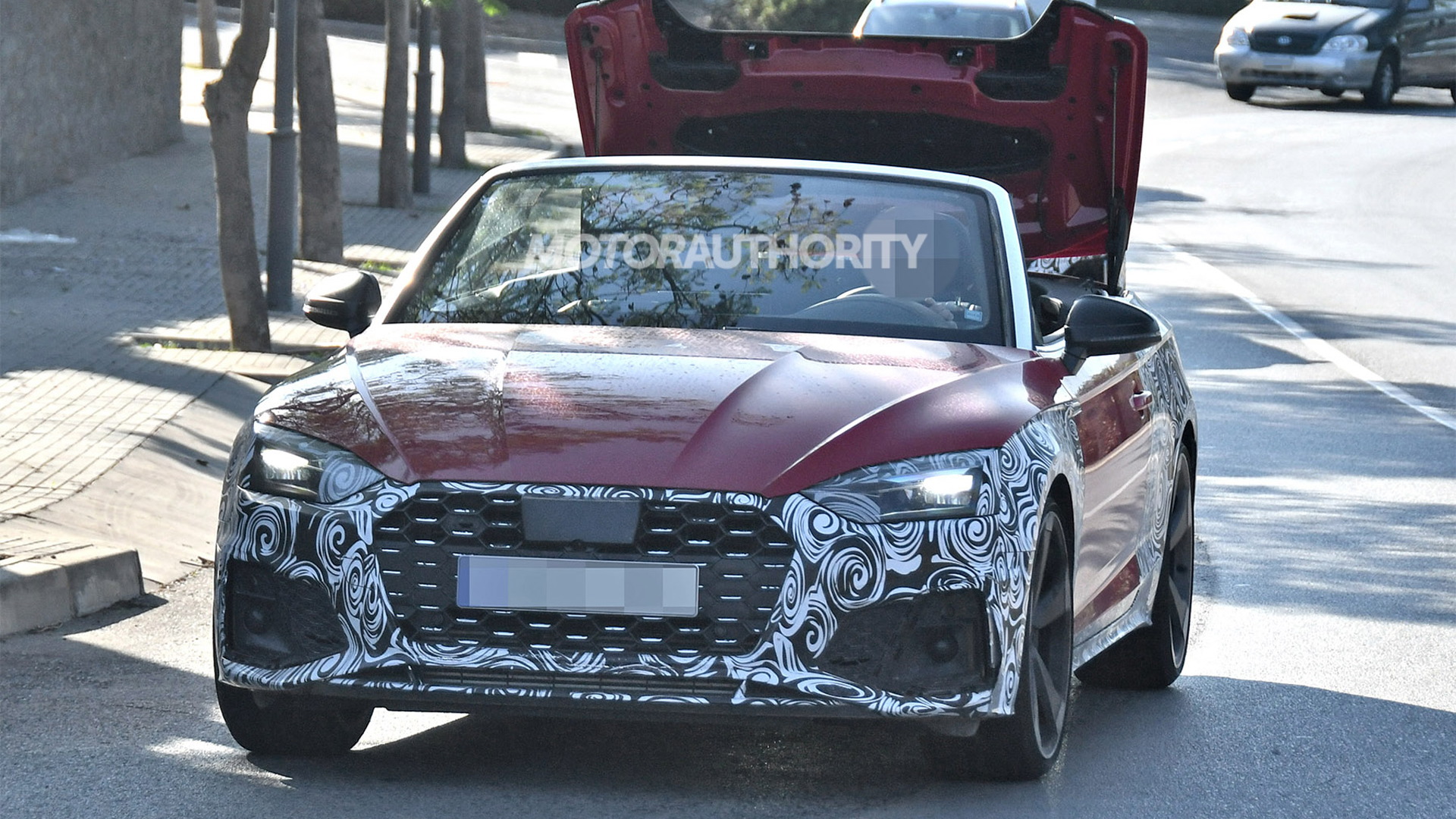 2021 Audi S5 Cabriolet facelift spy shots - Image via S. Baldauf/SB-Medien