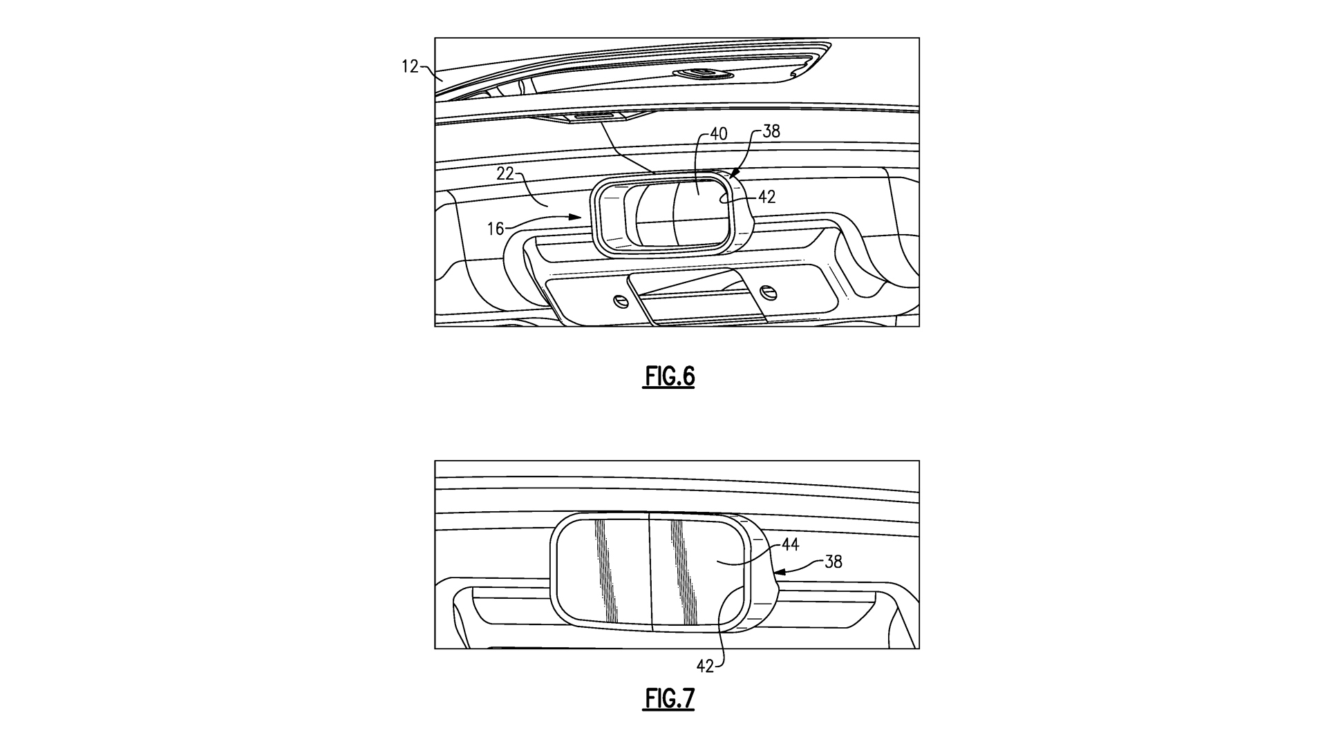 Ford liftgate projector patent