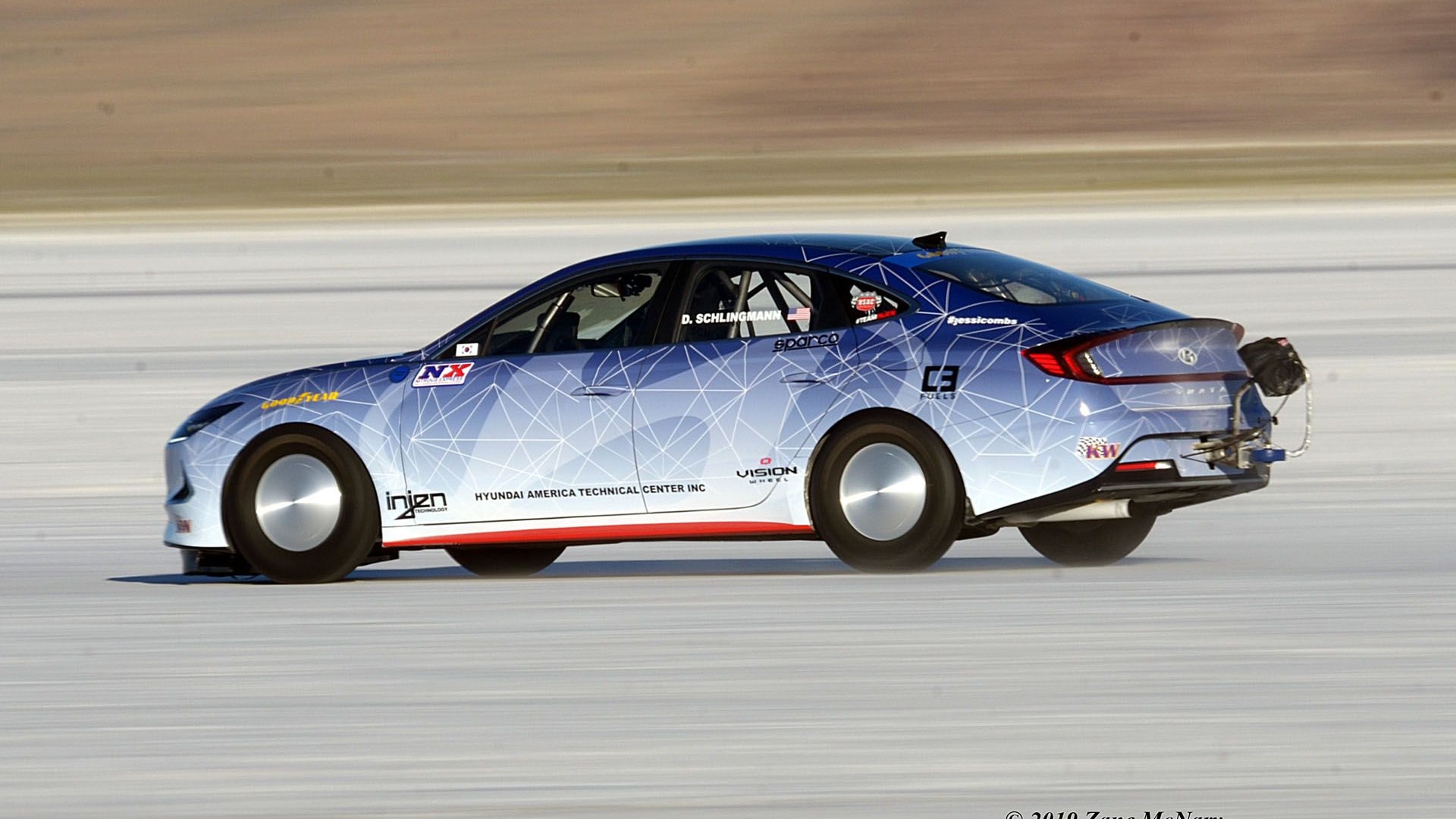 Hyundai Nexo and Sonata land speed record attempt