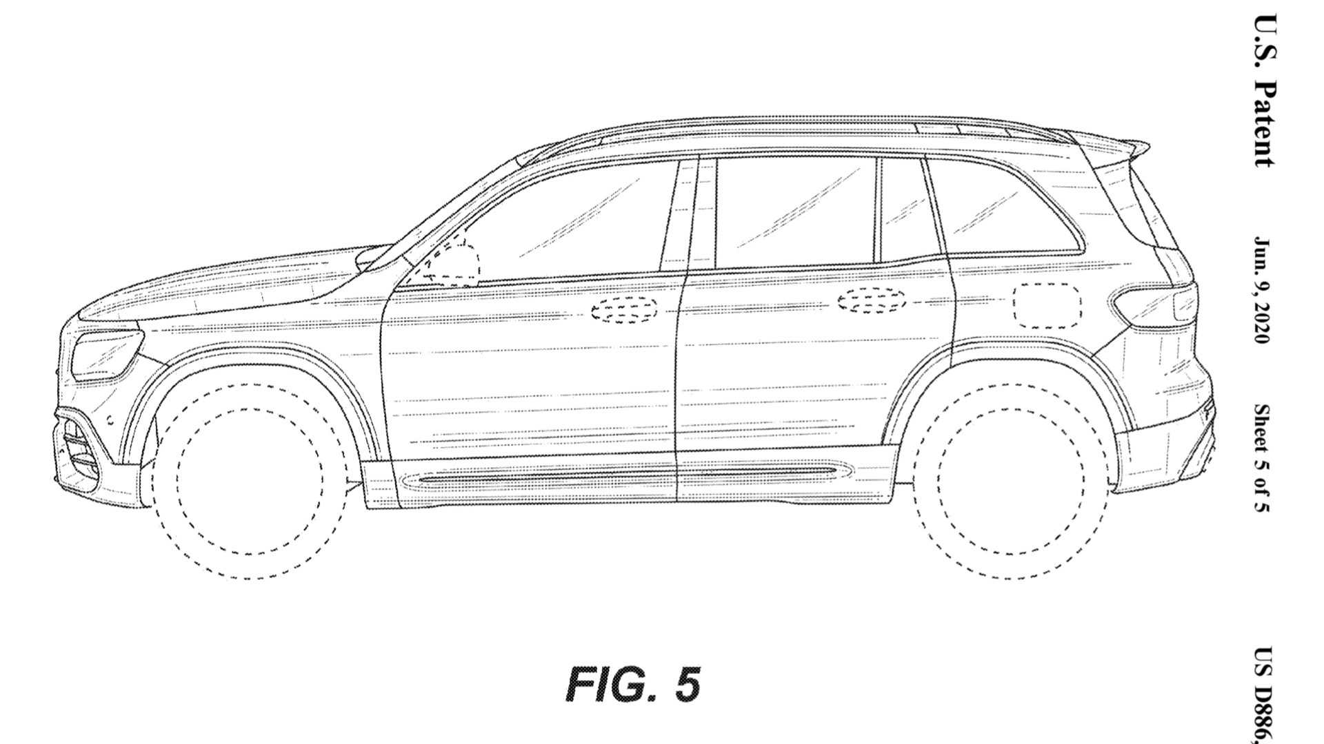 Likely 2021 Mercedes-AMG GLB 45 shown in patent filing
