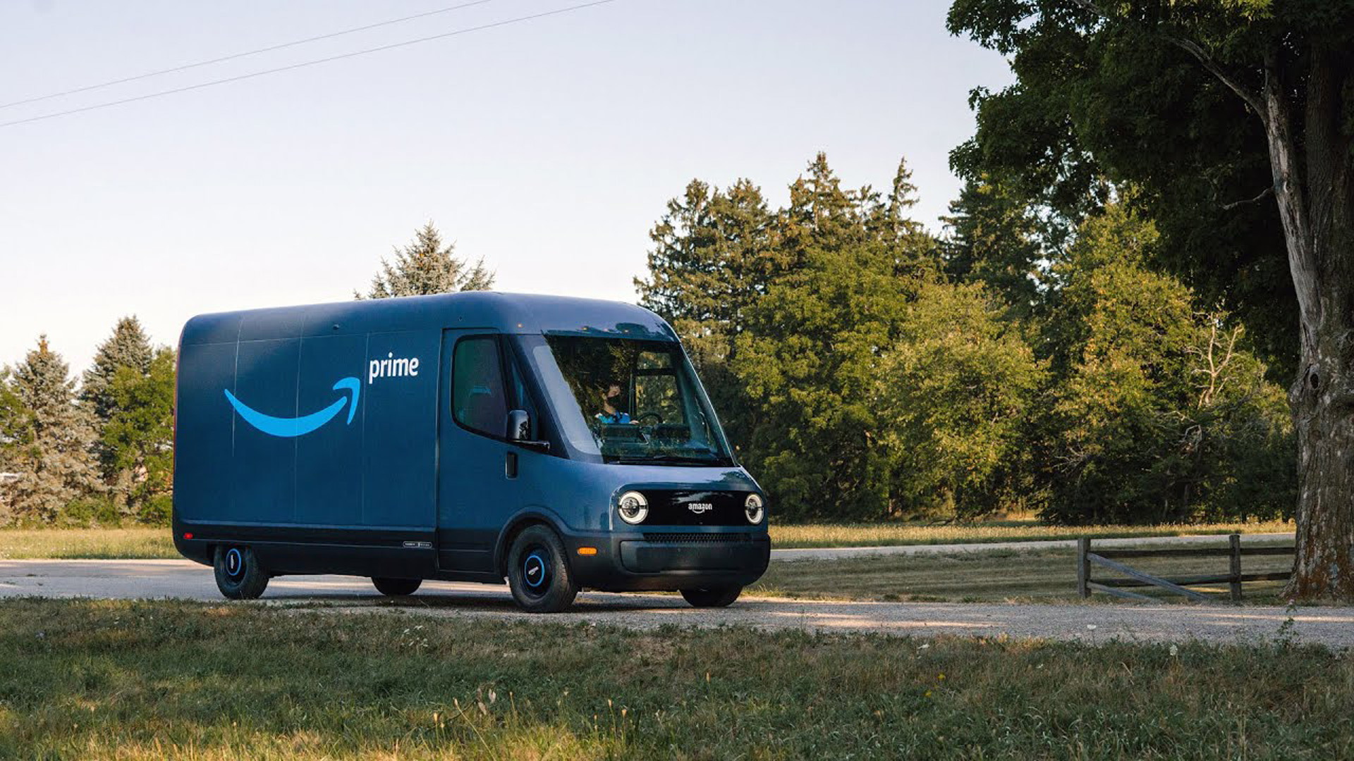 Amazon electric delivery van designed by Rivian