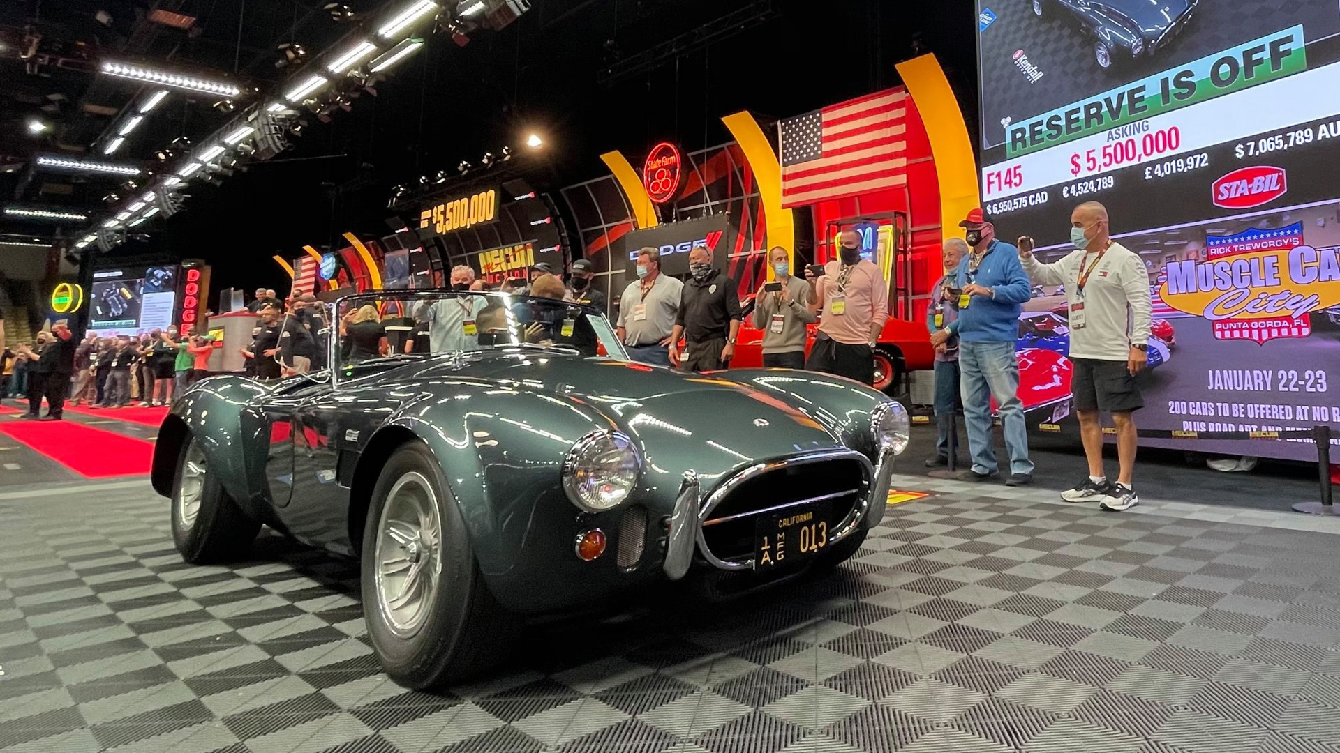 Sale of 1965 Shelby 427 Cobra owned by Carroll Shelby - Photo Credit: Mecum Auctions