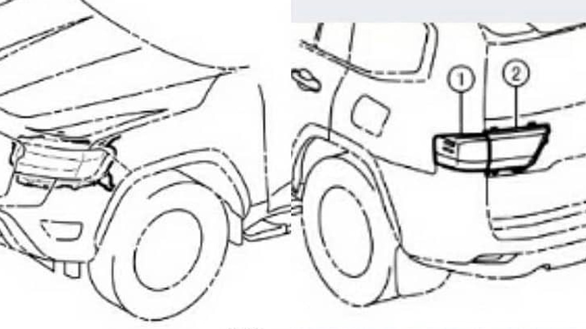 Alleged technical drawing for 2022 Toyota Land Cruiser (300 series) - Photo credit: Prado-Club