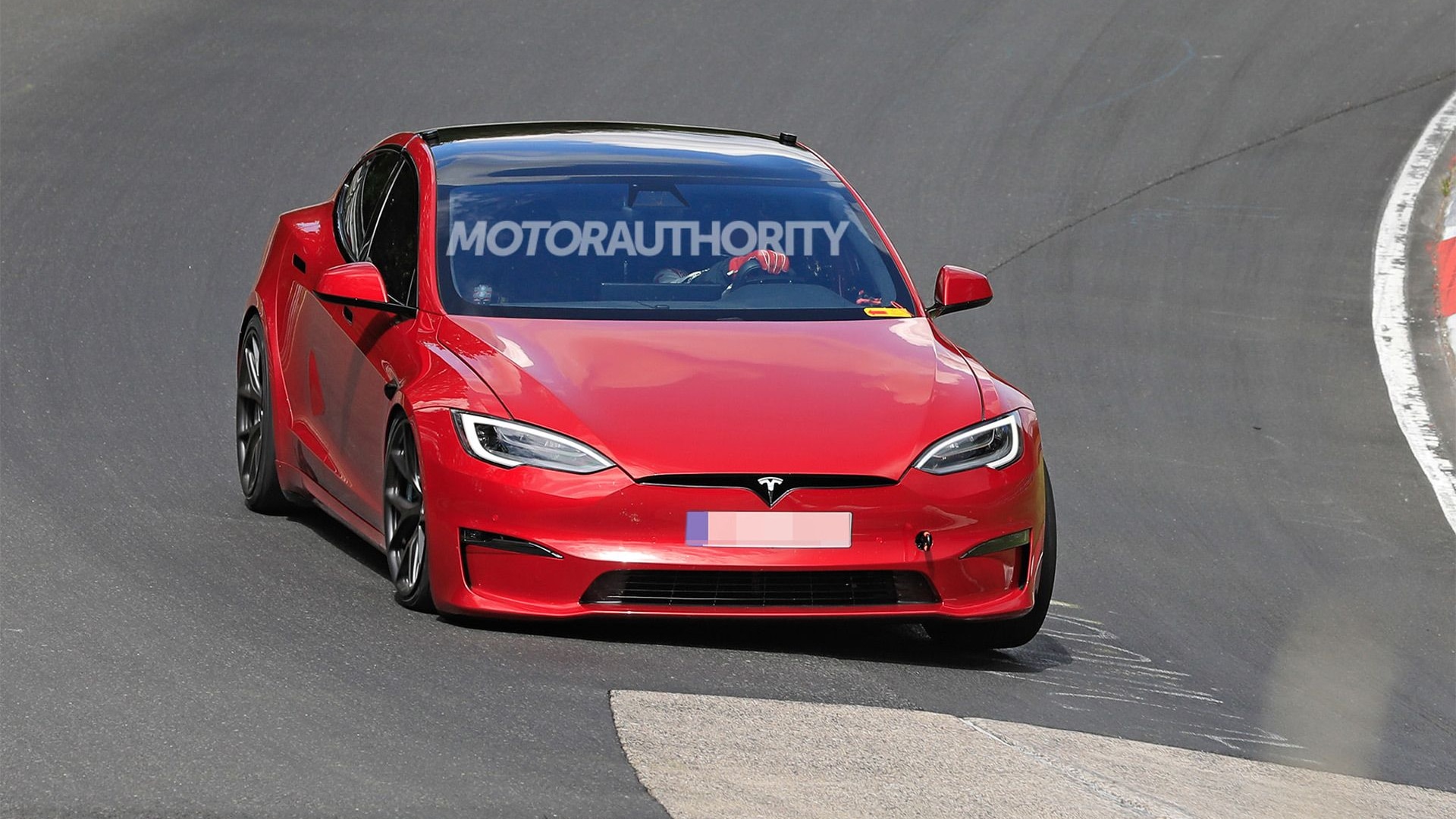 2021 Tesla Model S Plaid at the Nürburgring - Photo credit: S. Baldauf/SB-Medien