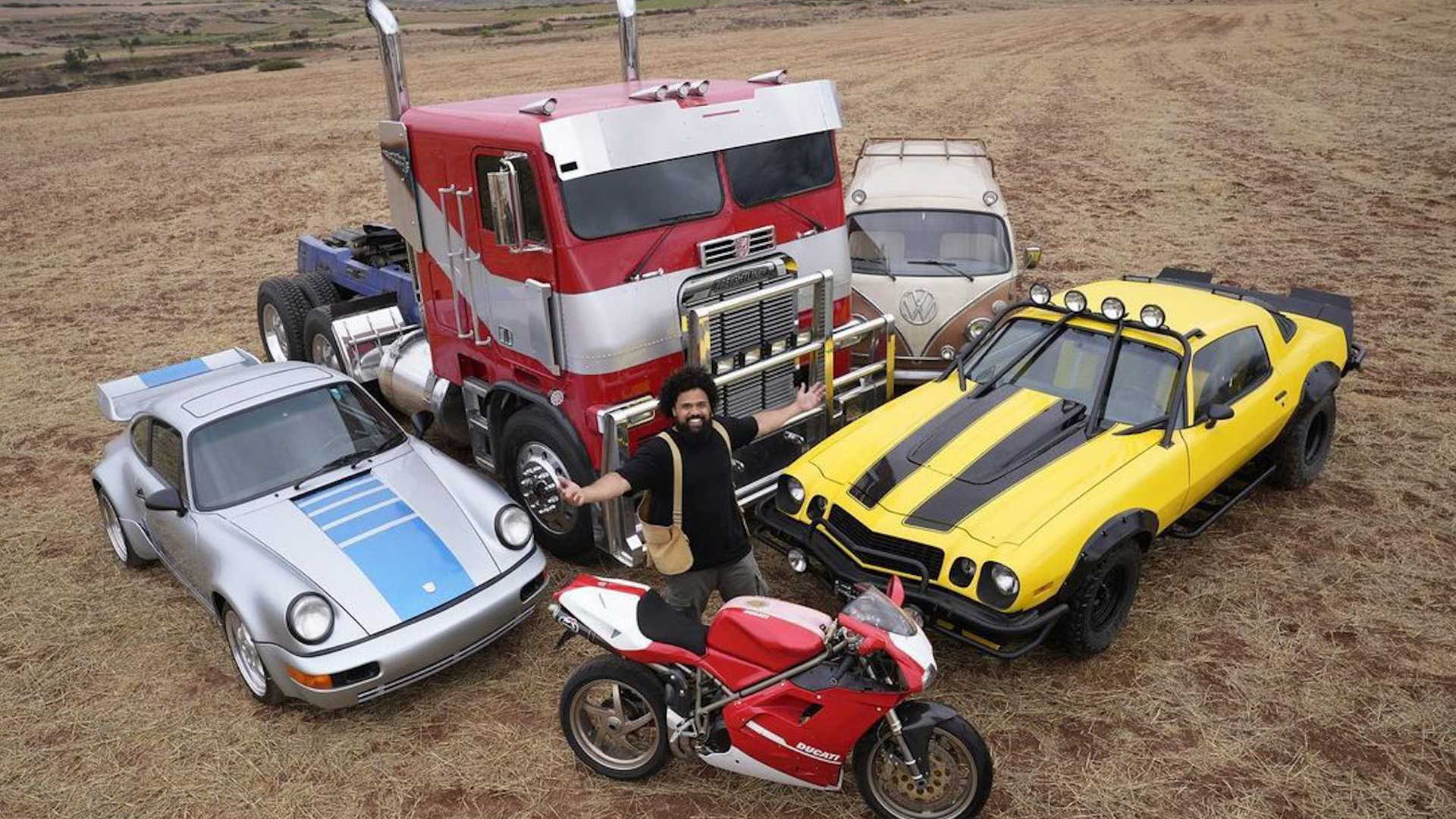Vehicles from “Transformers: Rise of the Beasts” - Photo credit: Steven Caple Jr./Instagram