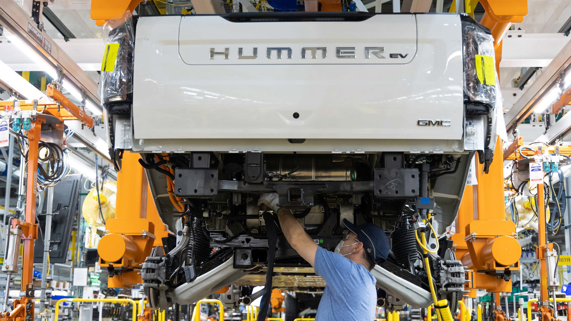 2022 GMC Hummer EV pre-production at Factory Zero plant in Detroit, Michigan