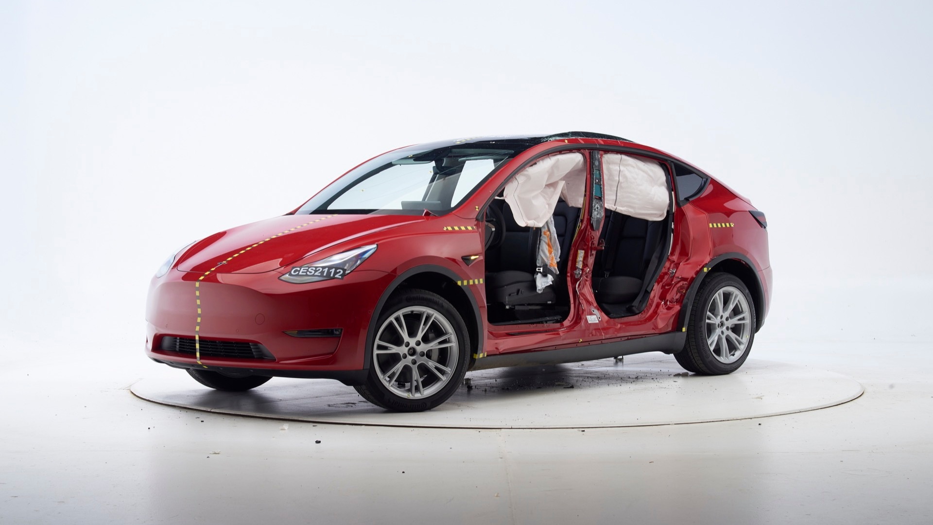 2021 Tesla Model Y IIHS crash-testing