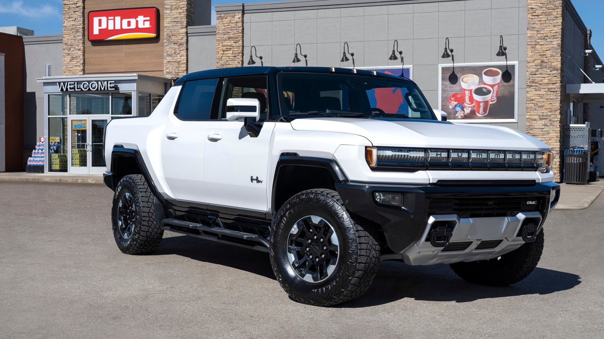 GMC Hummer EV at Pilot travel center