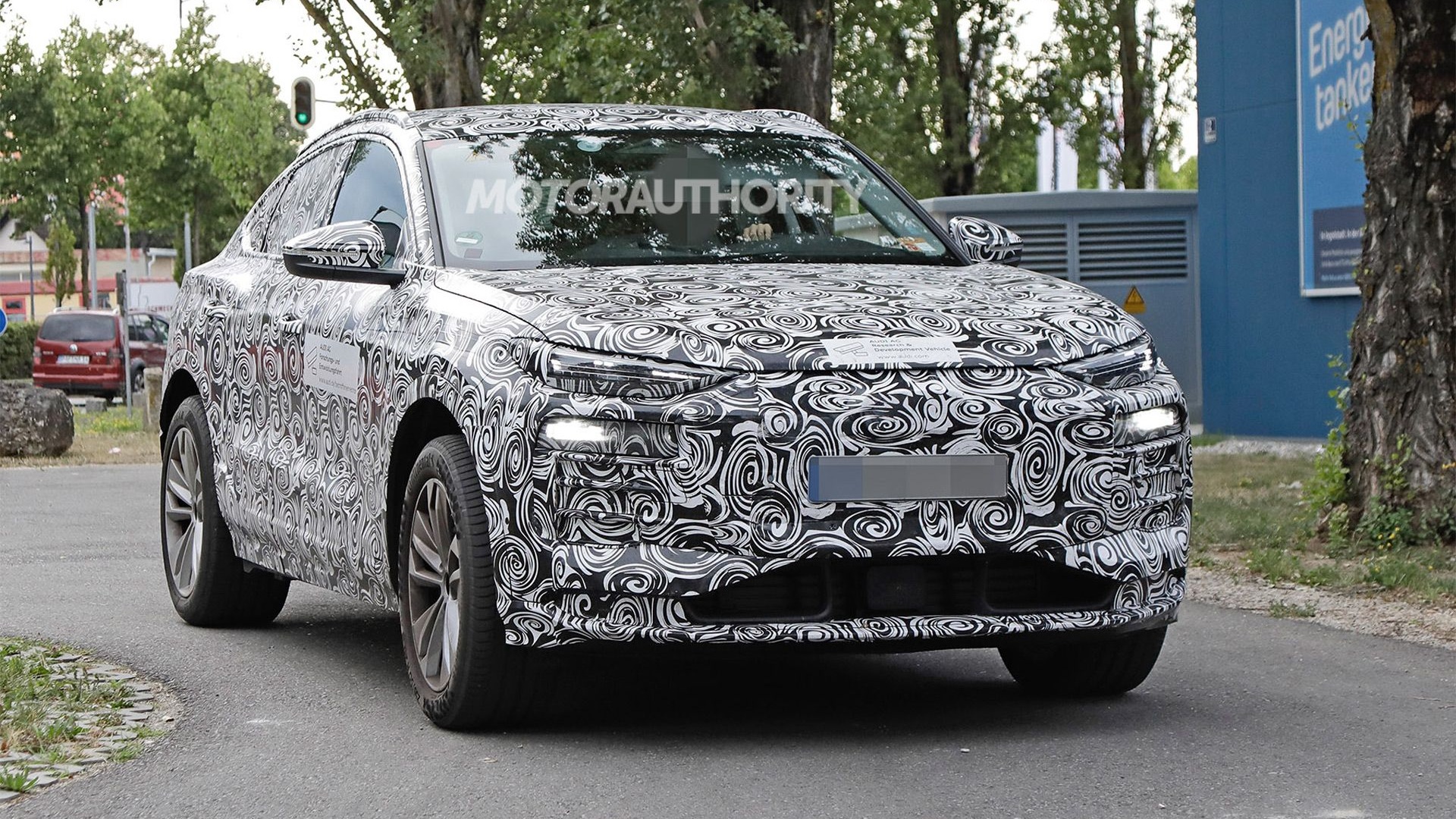 2024 Audi Q6 Sportback ETron spy shots Coupelike electric crossover