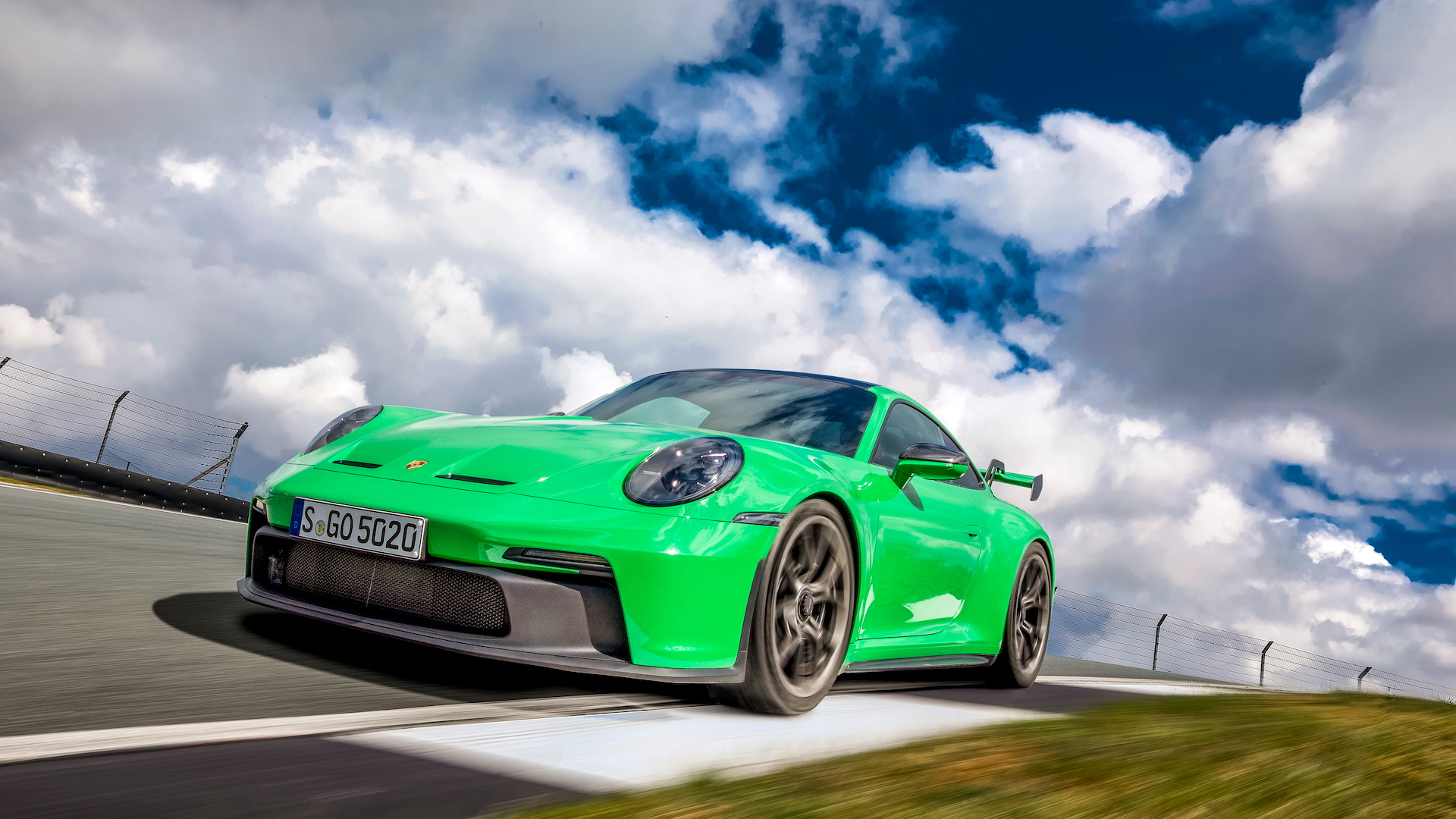 2022 Porsche 911 GT3 6-speed manual, Python Green
