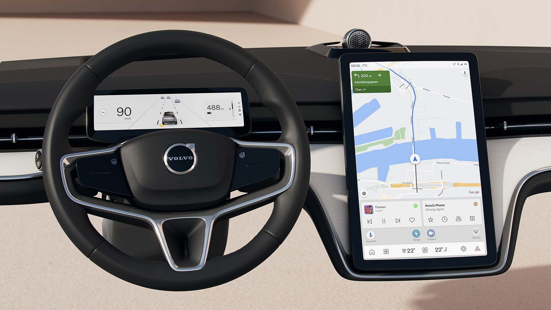 Contextual user interface in the Volvo EX90