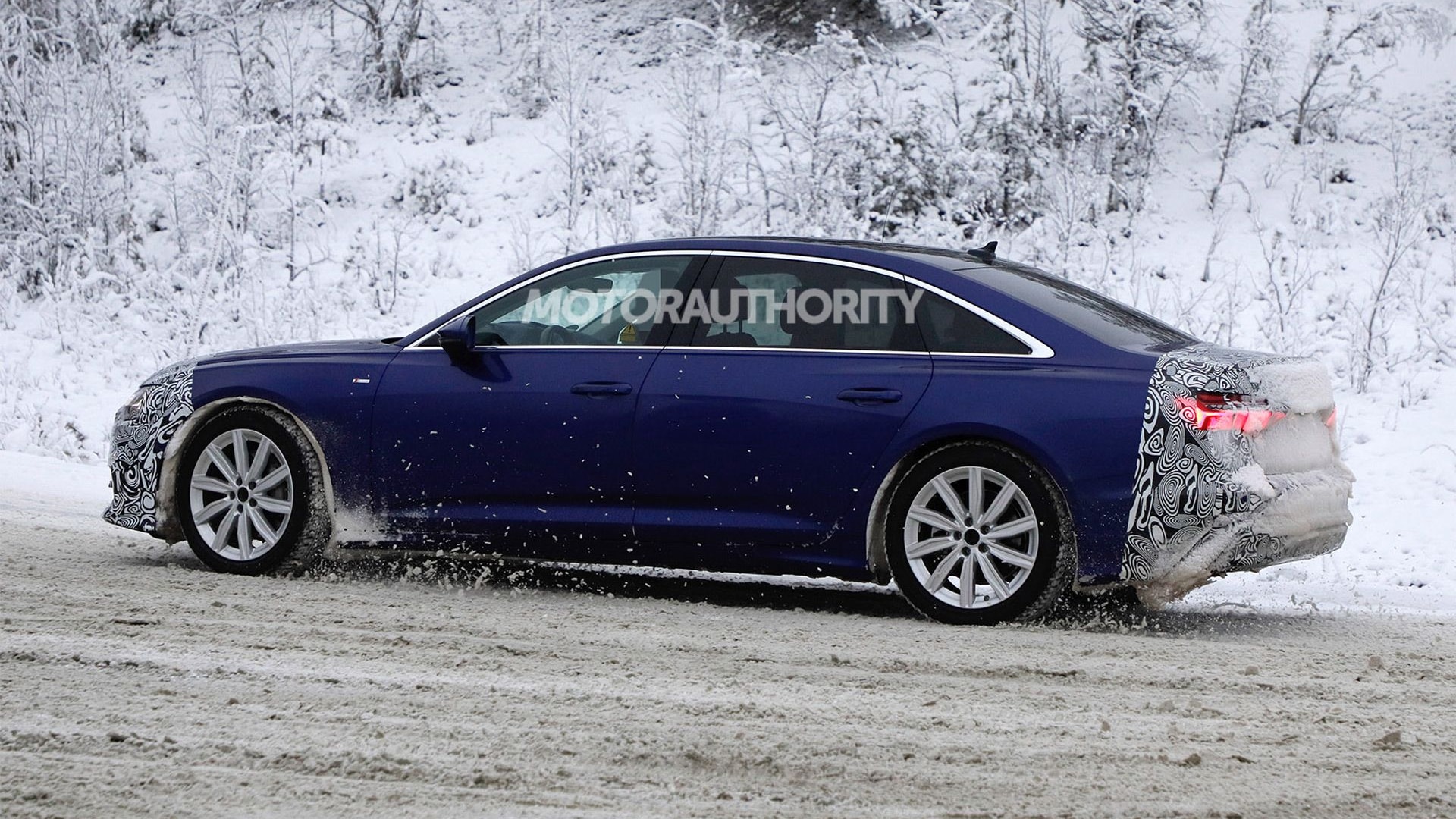2024 Audi A6 facelift spy shots - Photo credit: S. Baldauf/SB-Medien