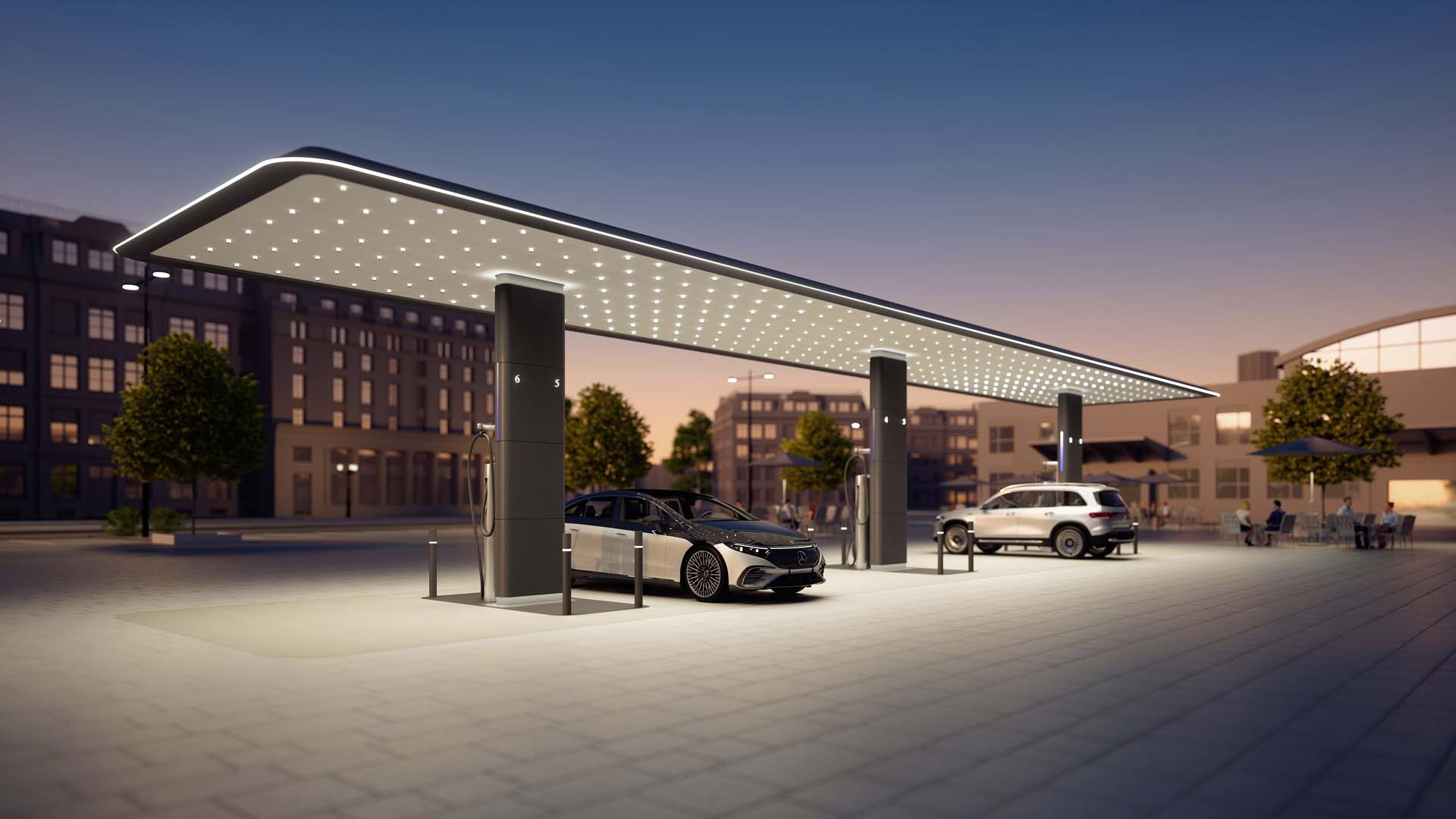 Mercedes-Benz EV charging station