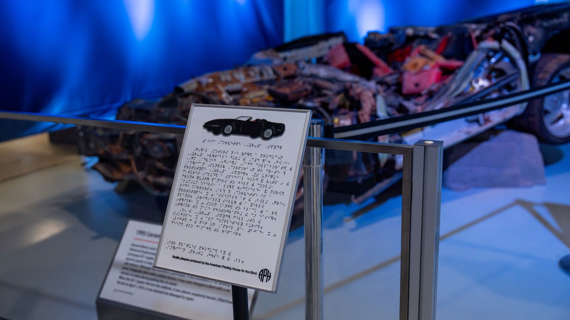 Corvettes rescued from a sinkhole in the Ground to Sky: The Sinkhole Reimagined exhibit