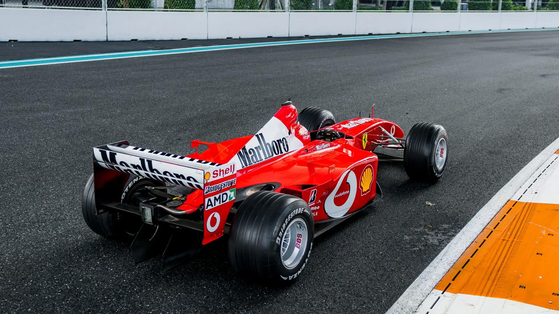 2002 Ferrari F2001b F1 car driven by Michael Schumacher - Photo via RM Sotheby's