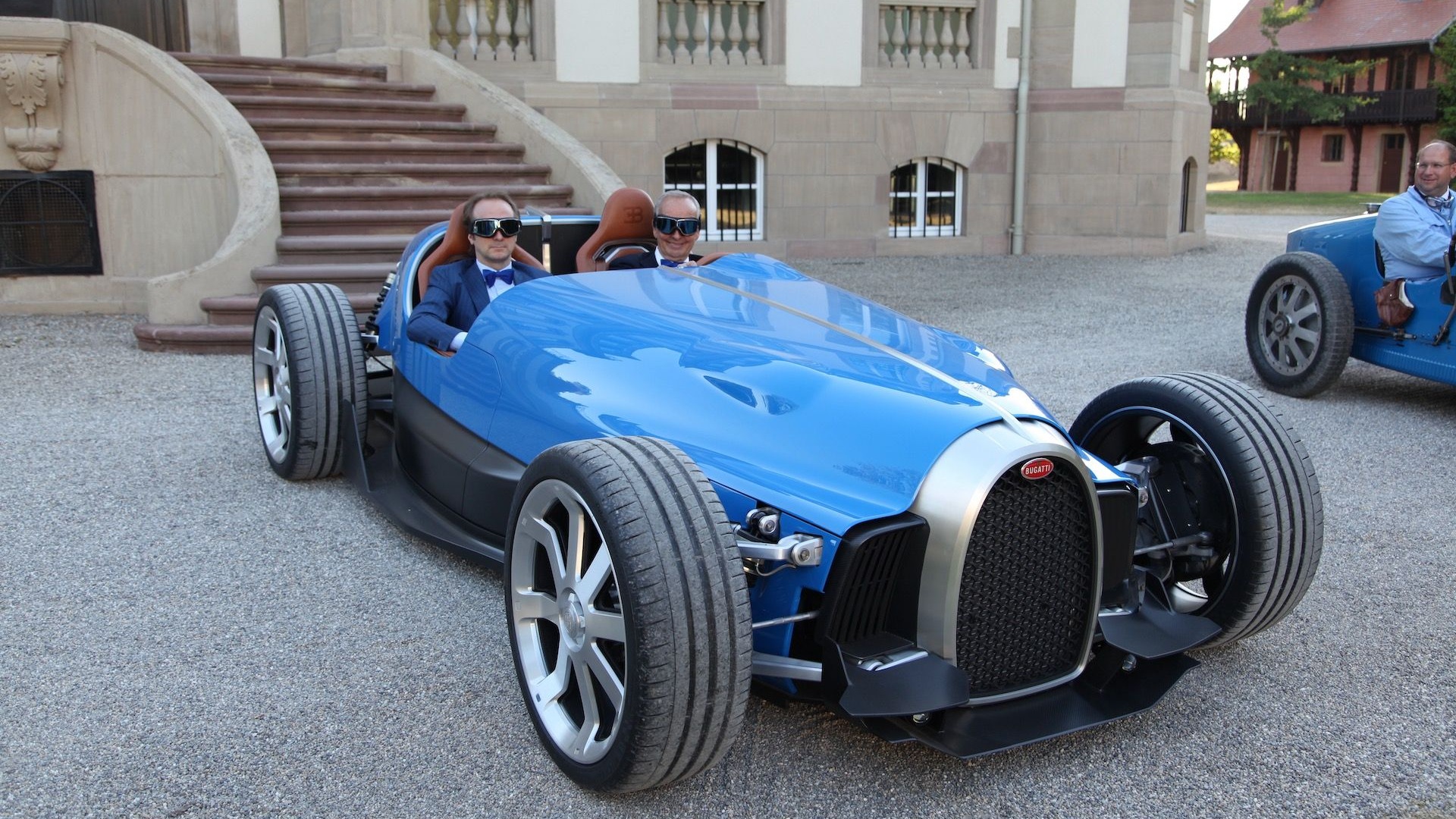 2018 Bugatti Type 35 homage with designer Walter da Silva at the wheel