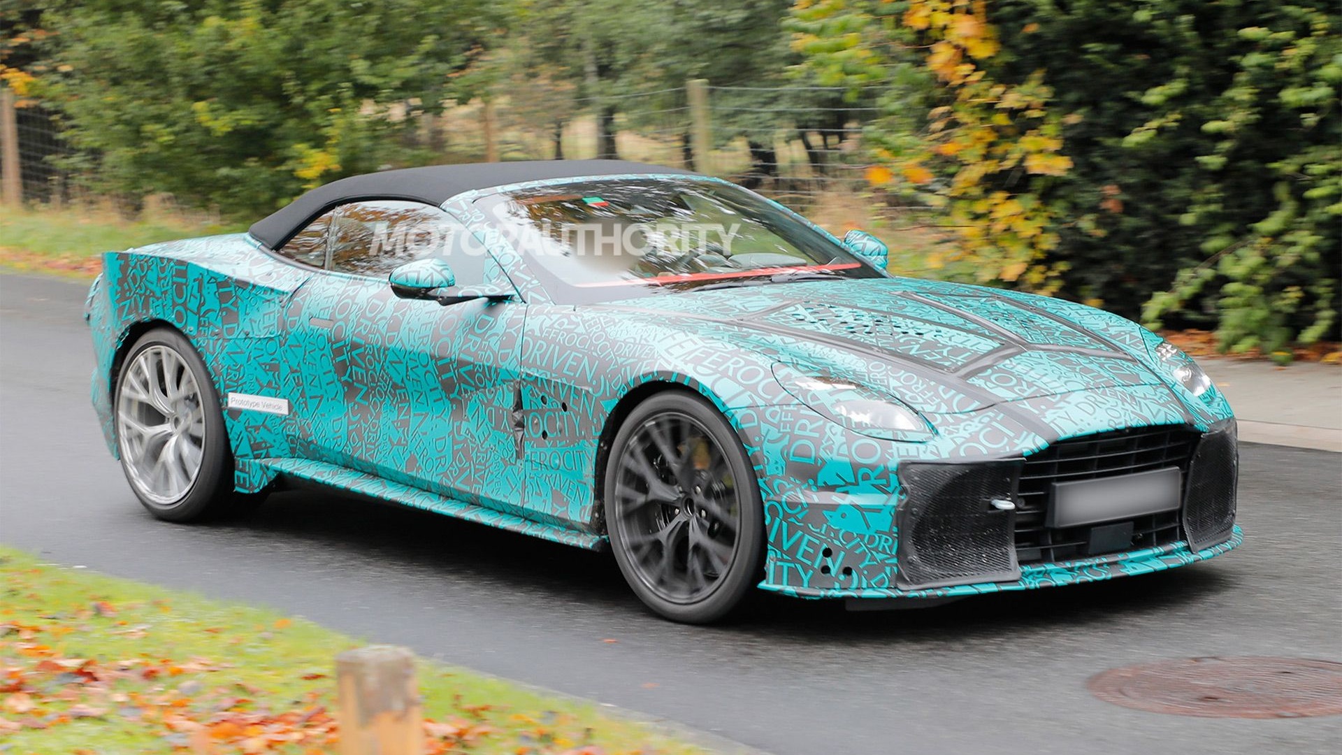 2026 Aston Martin Vanquish Volante spy shots - Photo via Baldauf