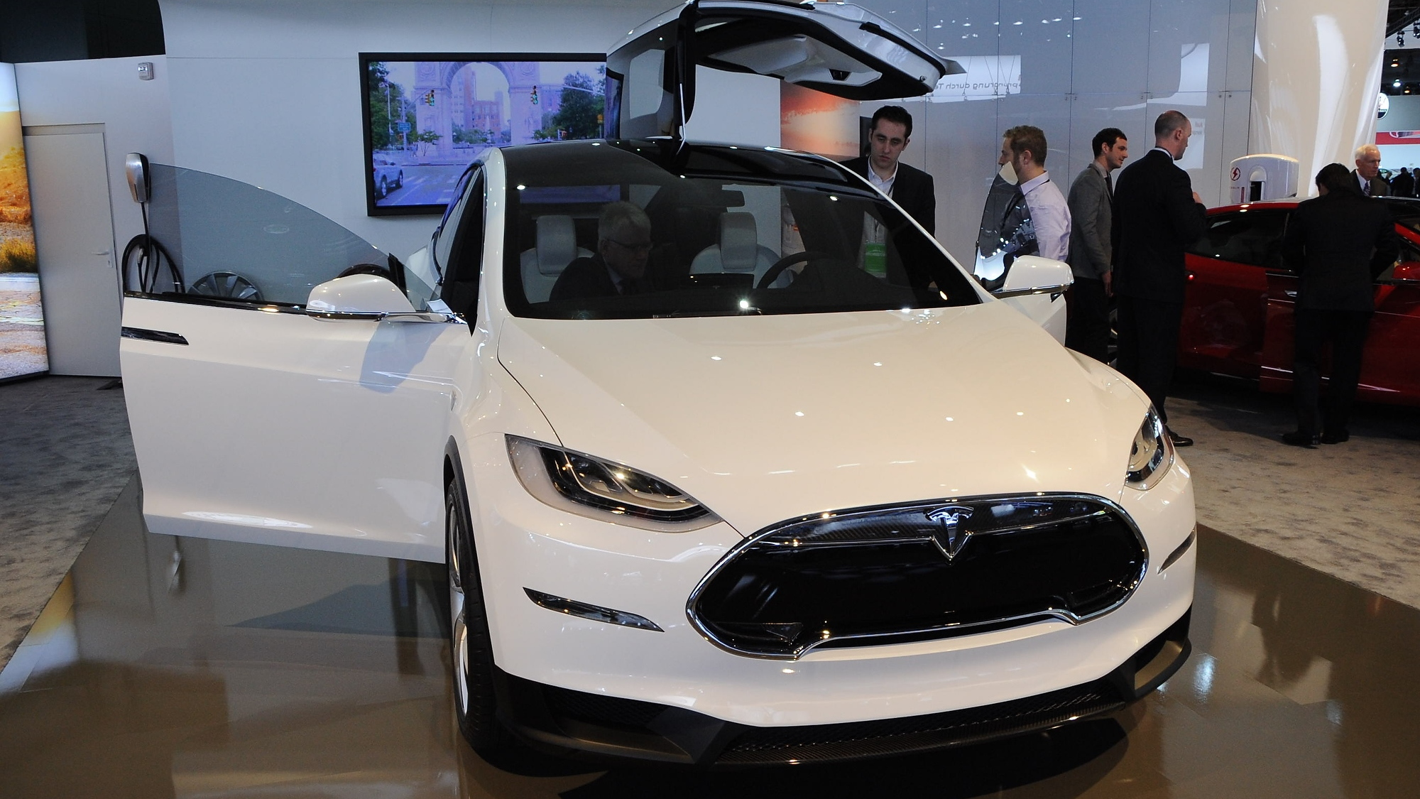 Tesla Model X at 2013 Detroit Auto Show
