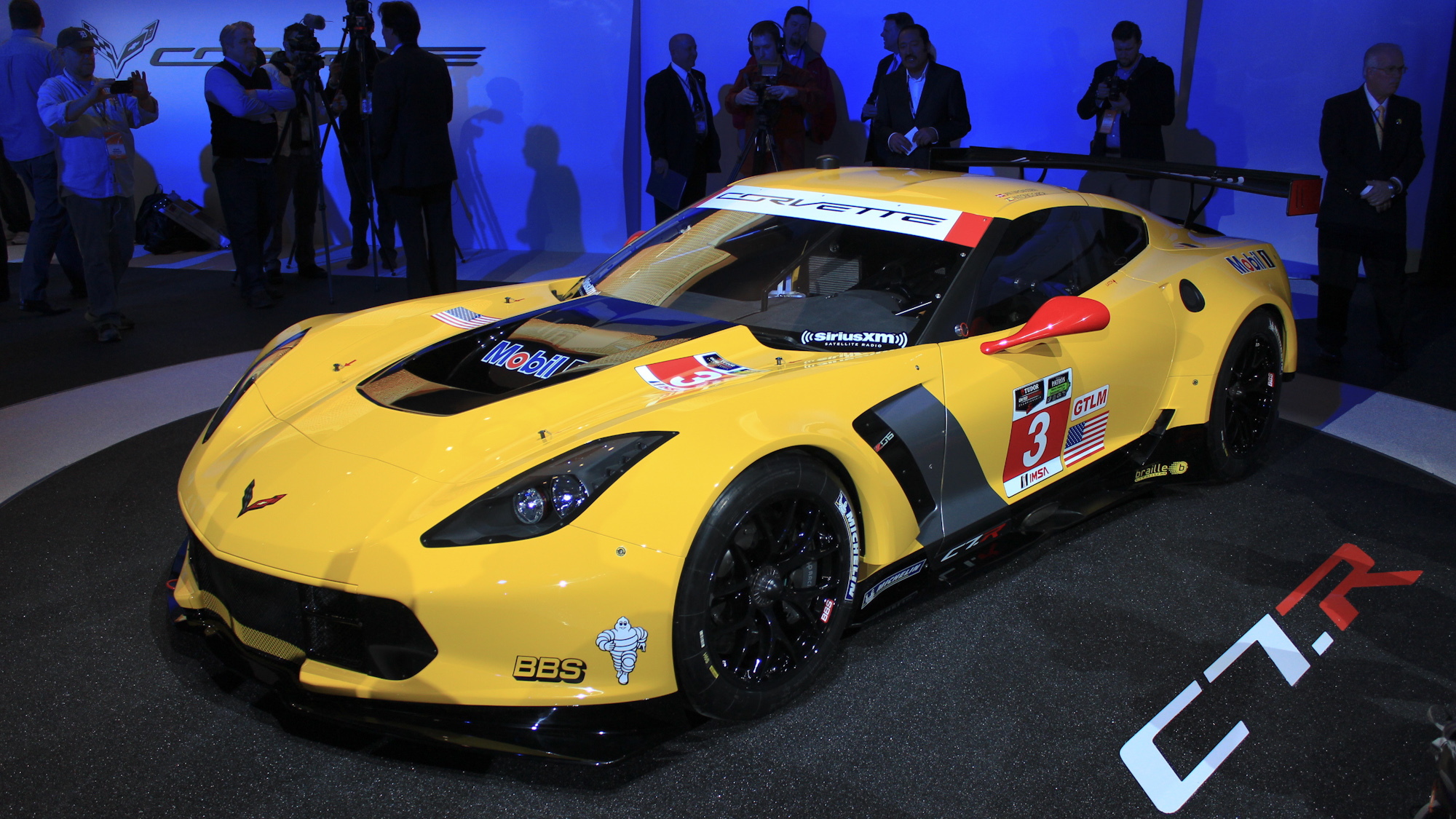 Corvette C7.R race car live photos, 2014 Detroit Auto Show