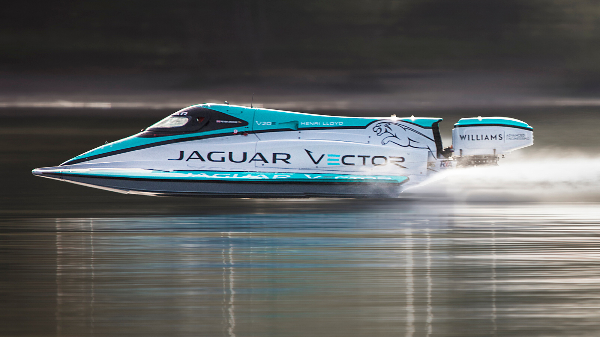 Jaguar Vector Racing break marine electric speed record