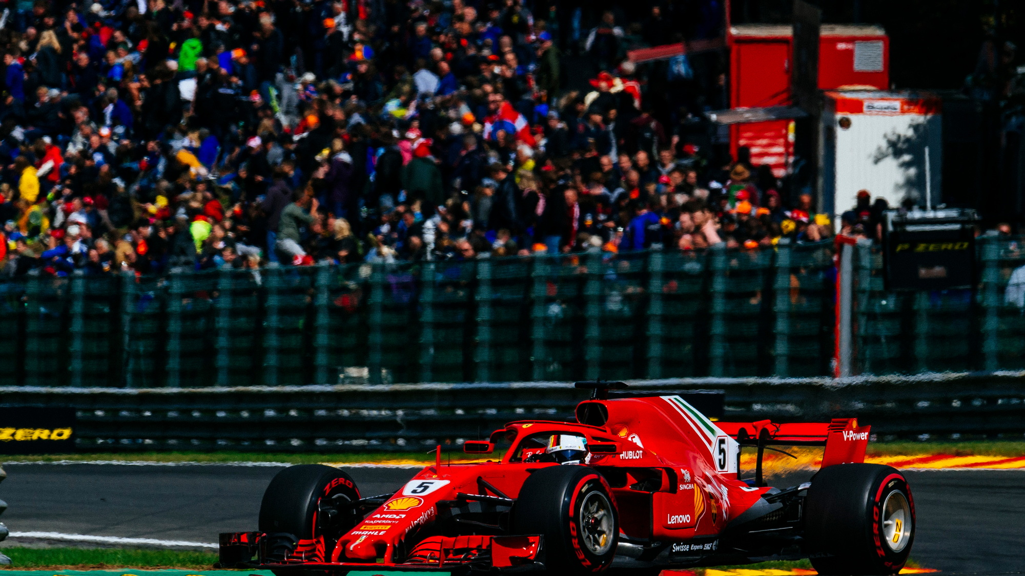 Ferrari's Sebastian Vettel at the 2018 Formula 1 Belgian Grand Prix