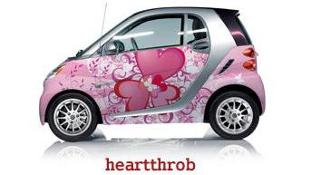 2011 Smart ForTwo with 'Heartthrob' Valentine's Day car wrap