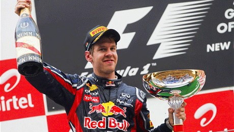 Sebastian Vettel Winning the Indian Grand Prix