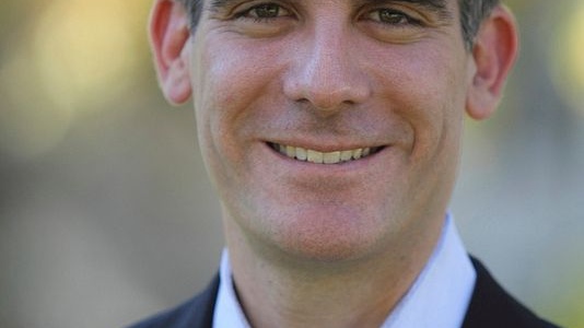 Los Angeles Mayor Eric Garcetti  -  a long-term electric-car fan