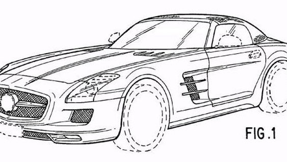 2012 Mercedes-Benz SLS AMG Roadster patent drawings