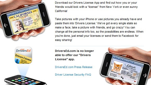 DriversEd.com's Driver's License app for iPhone, iPad, iPod