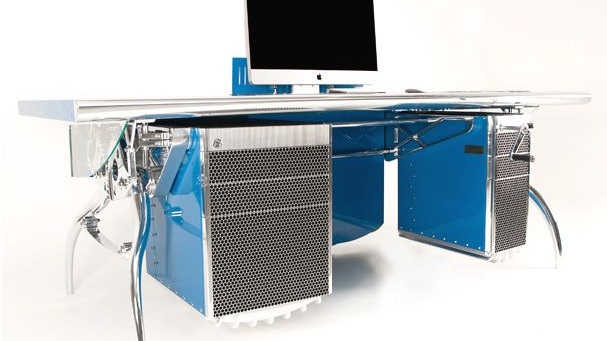 The Bugatti inspired desk from Luzzo. Image: Luzzo