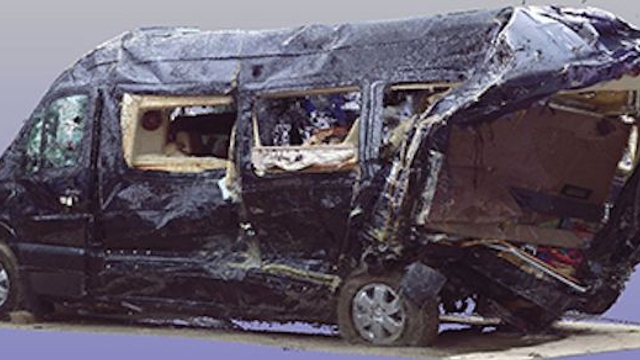 Tracy Morgan's crashed Sprinter van