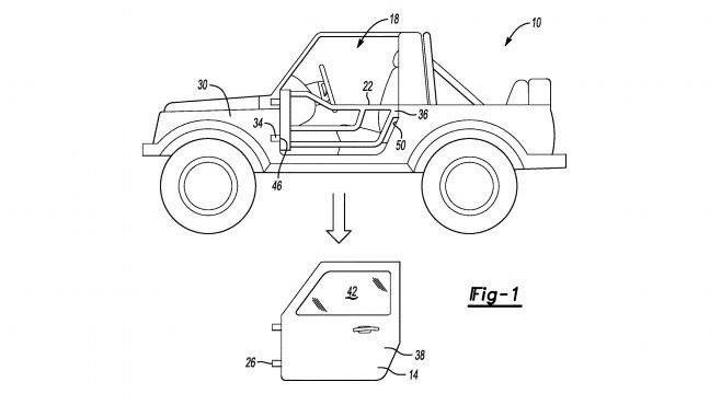 Ford Bronco removable door patent